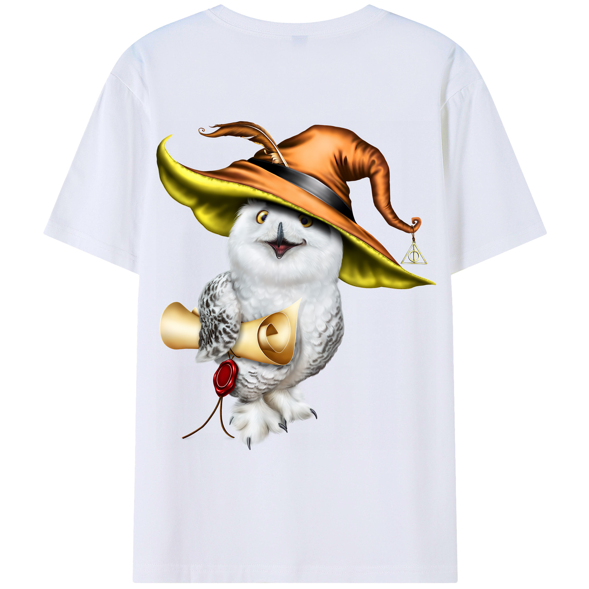 （画像用） Harry Potter ハリー・ポッターシリーズ 綿100％ メンズ半袖Tシャツ（バックプリント） 通気性