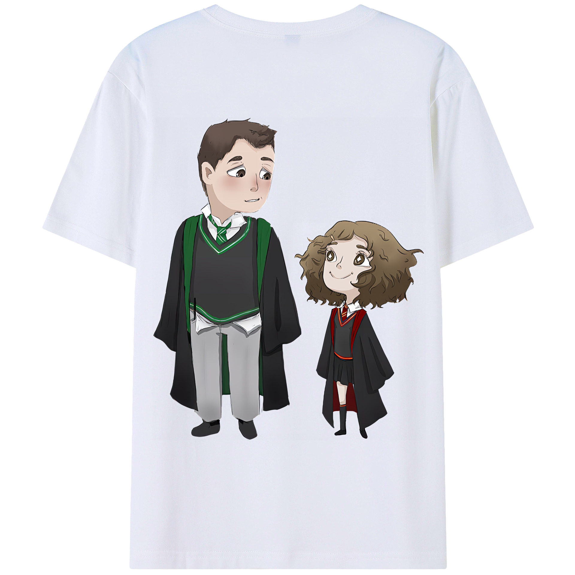 （画像用） Harry Potter ハリー・ポッターシリーズ 綿100％ メンズ半袖Tシャツ（バックプリント） 通気性
