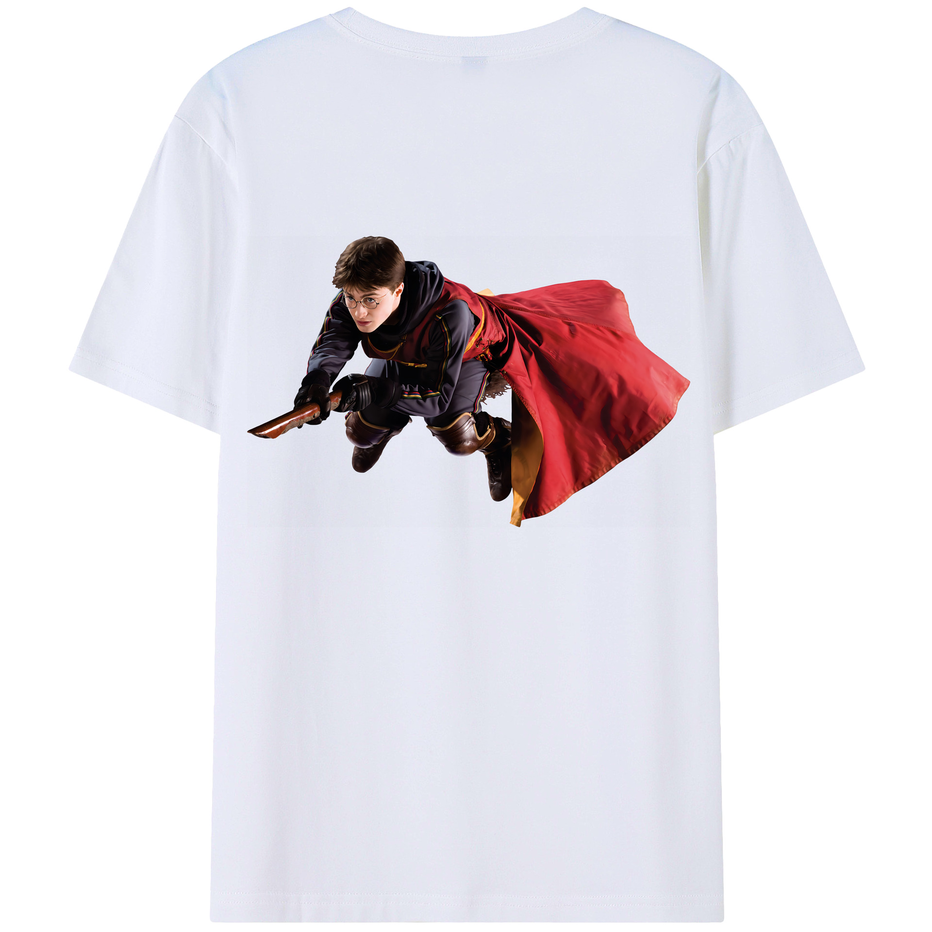 （画像用） Harry Potter ハリー・ポッターシリーズ 綿100％ メンズ半袖Tシャツ（バックプリント） 通気性