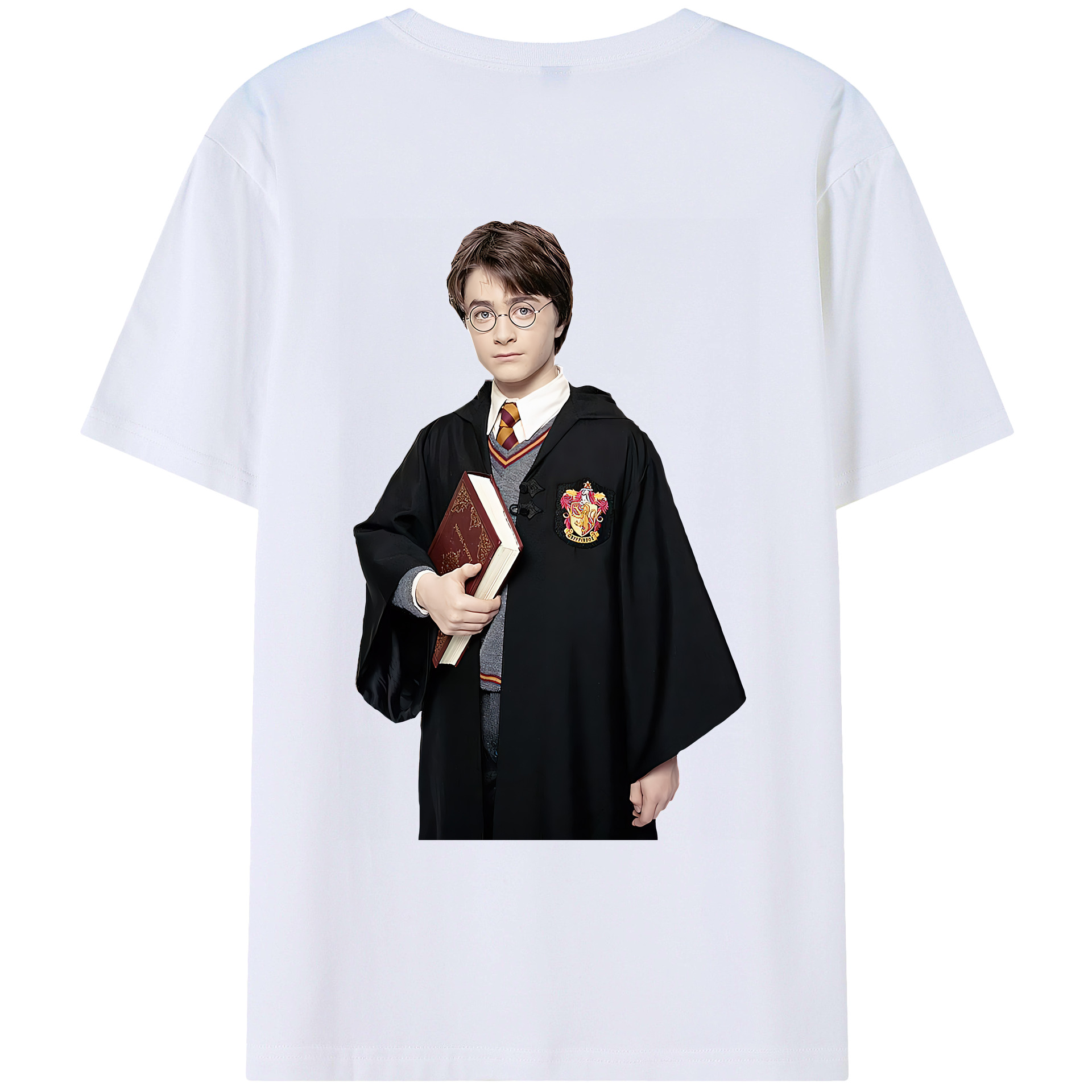 （画像用） Harry Potter ハリー・ポッターシリーズ 綿100％ メンズ半袖Tシャツ（バックプリント） 通気性