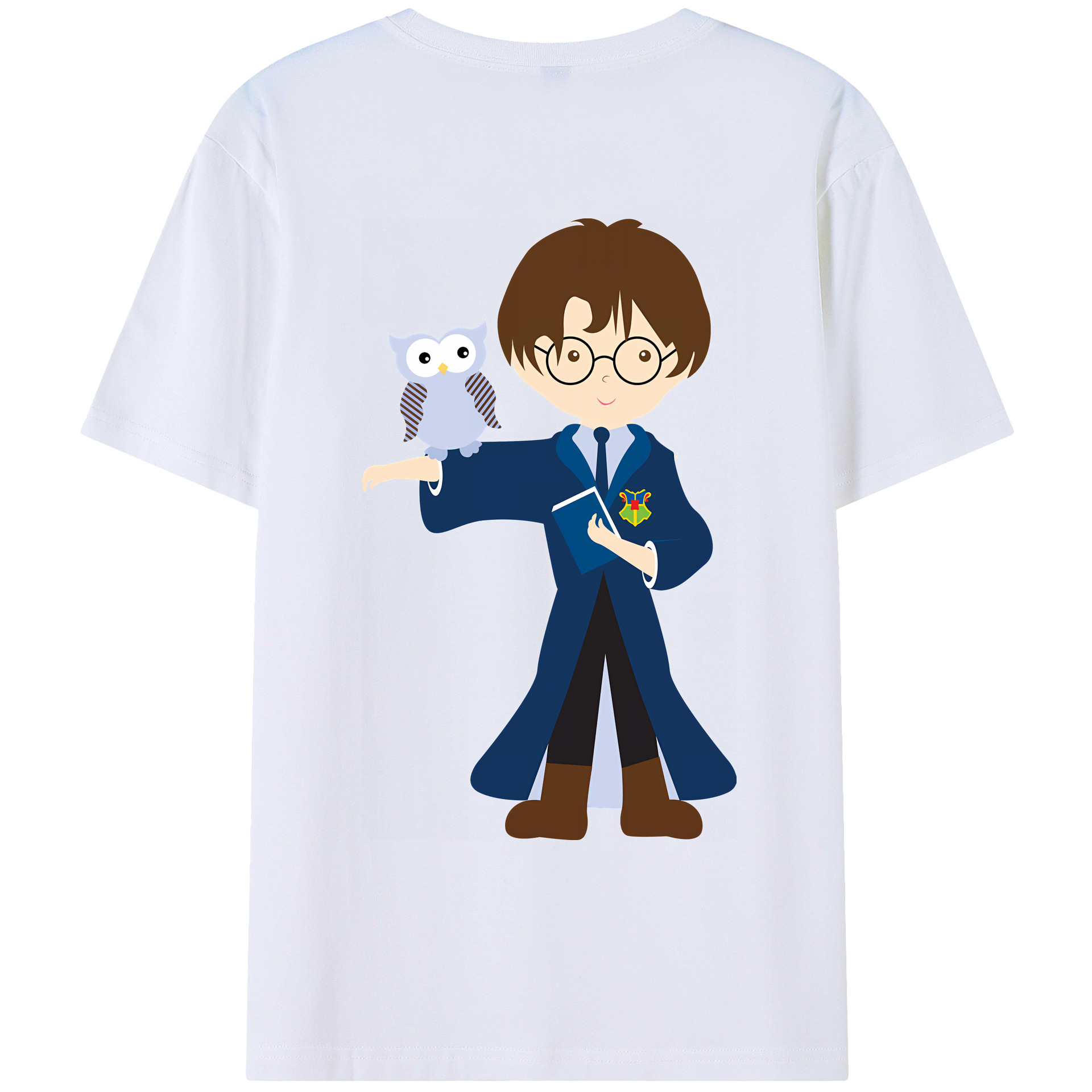 （画像用） Harry Potter ハリー・ポッターシリーズ 綿100％ メンズ半袖Tシャツ（バックプリント） 通気性