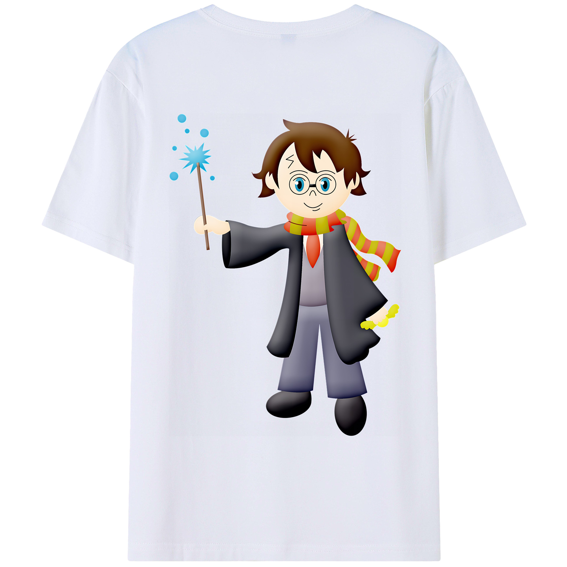 （画像用） Harry Potter ハリー・ポッターシリーズ 綿100％ メンズ半袖Tシャツ（バックプリント） 通気性