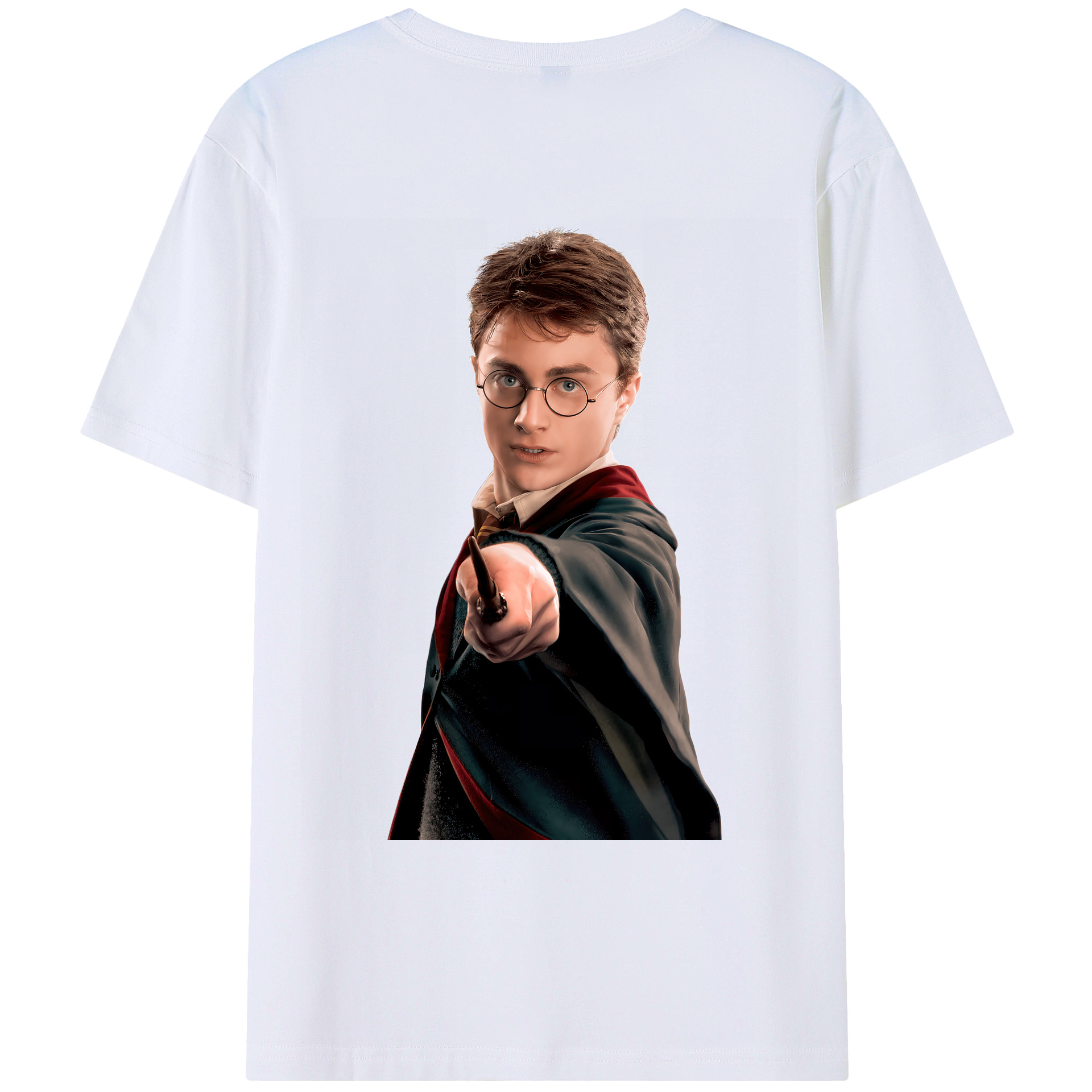 （画像用） Harry Potter ハリー・ポッターシリーズ 綿100％ メンズ半袖Tシャツ（バックプリント） 通気性