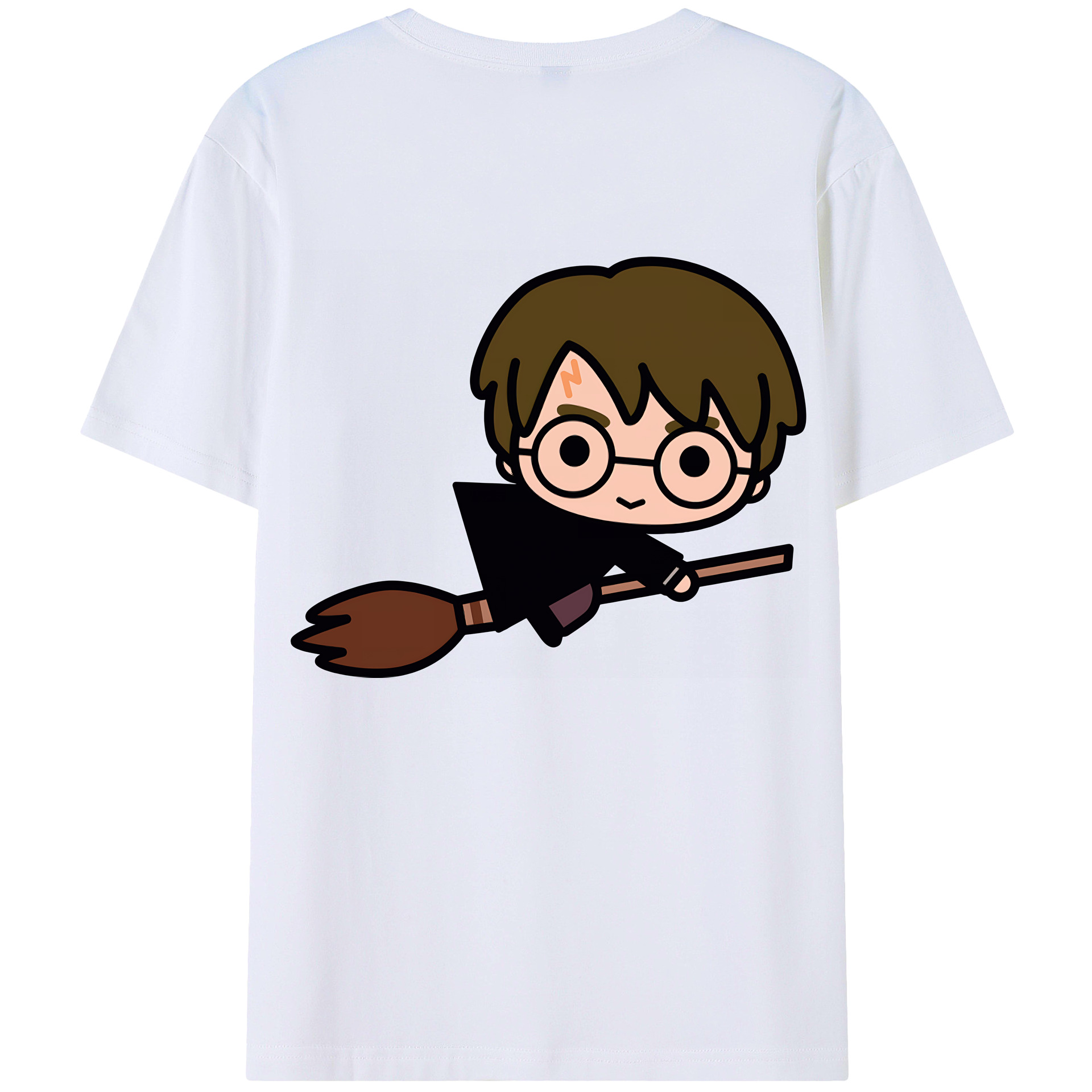 （画像用） Harry Potter ハリー・ポッターシリーズ 綿100％ メンズ半袖Tシャツ（バックプリント） 通気性