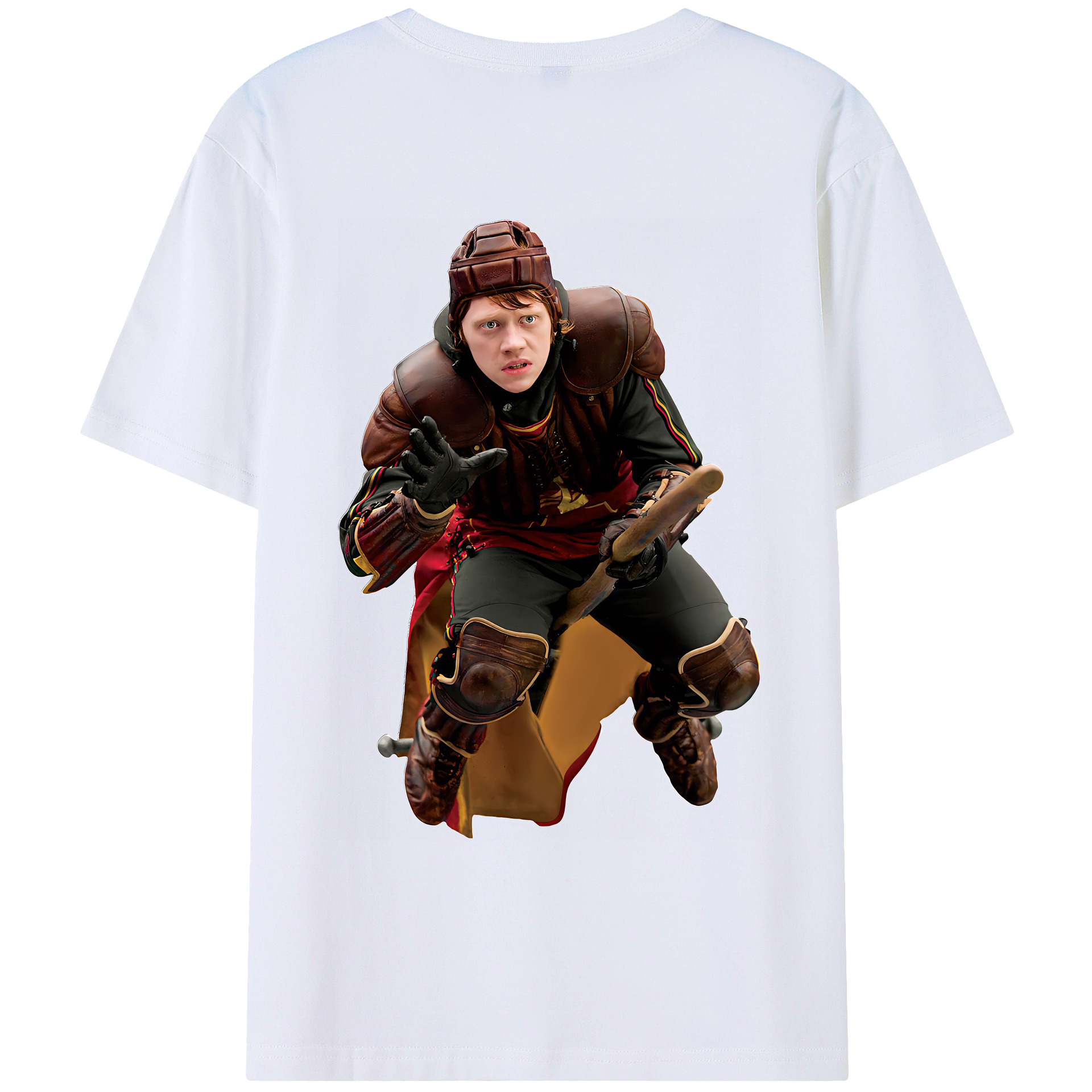 （画像用） Harry Potter ハリー・ポッターシリーズ 綿100％ メンズ半袖Tシャツ（バックプリント） 通気性