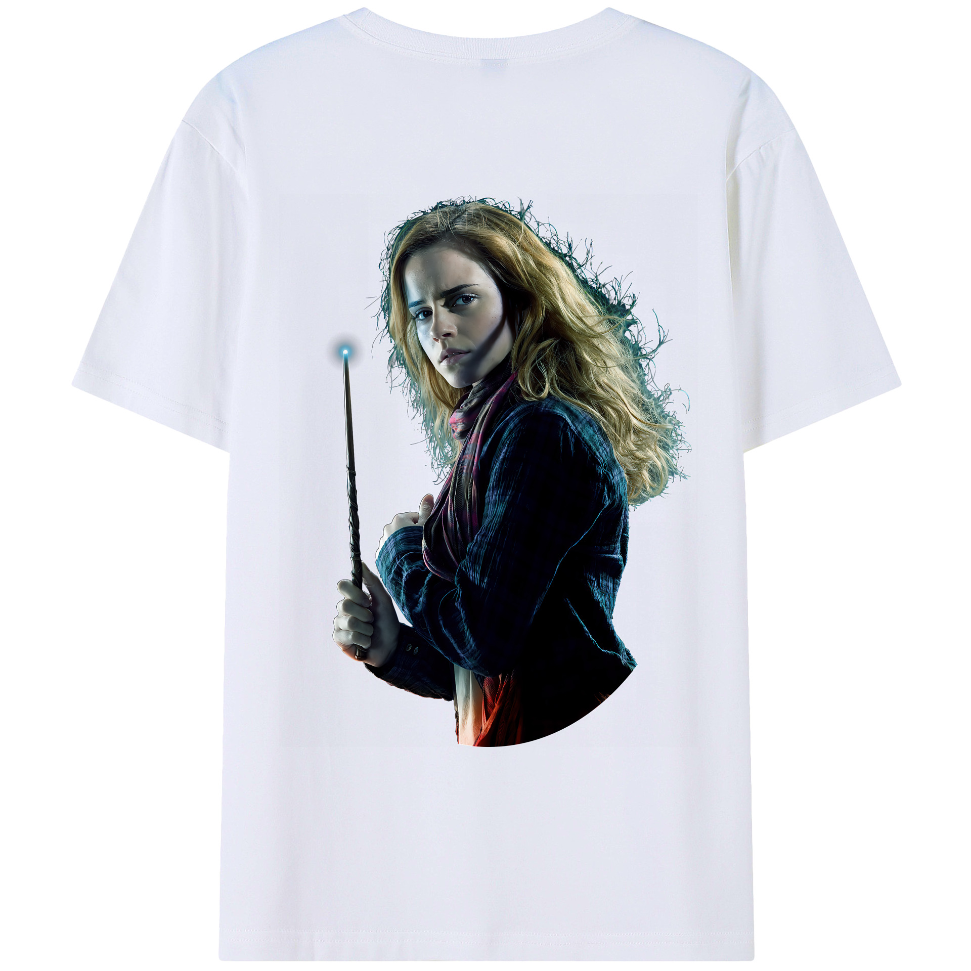 （画像用） Harry Potter ハリー・ポッターシリーズ 綿100％ メンズ半袖Tシャツ（バックプリント） 通気性