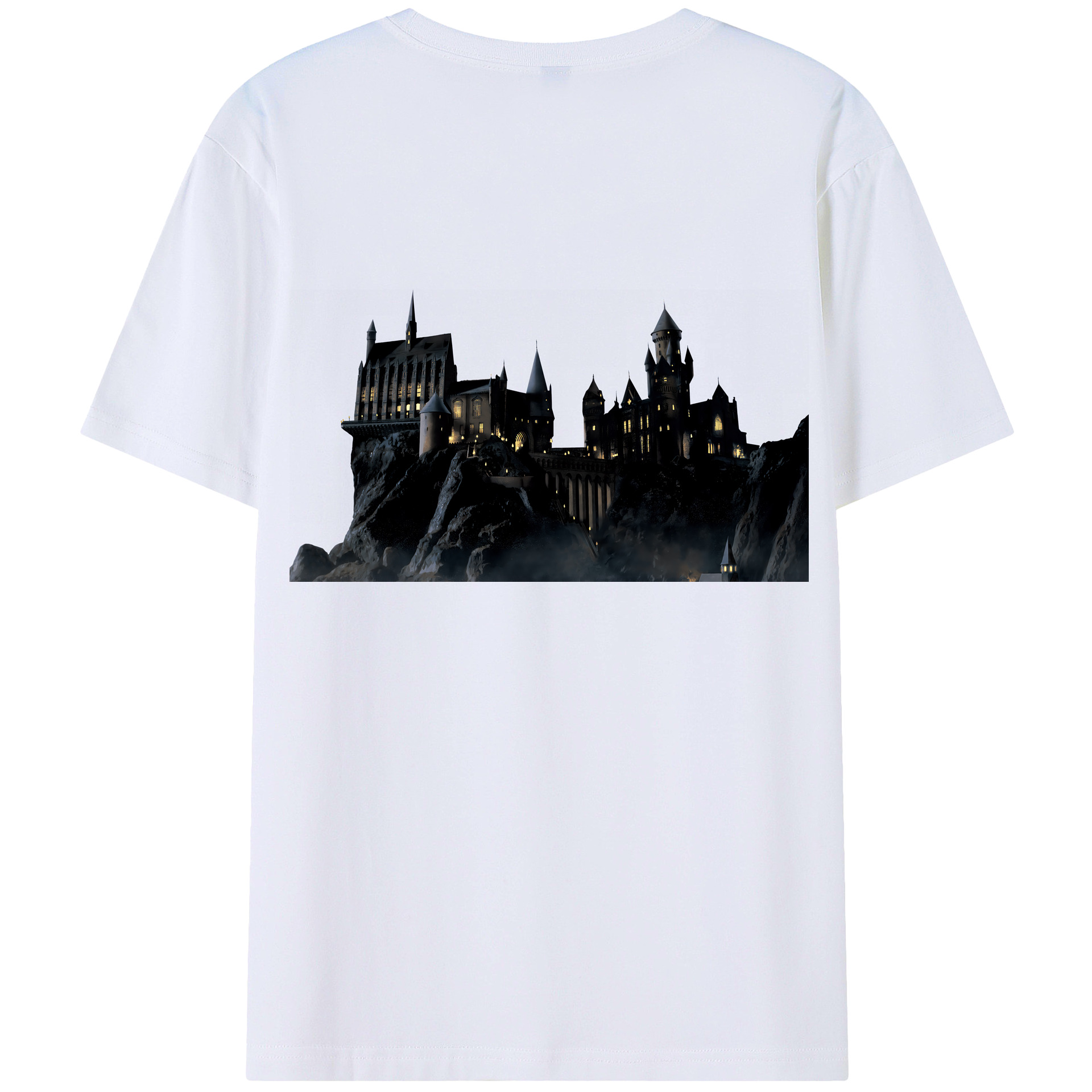 （画像用） Harry Potter ハリー・ポッターシリーズ 綿100％ メンズ半袖Tシャツ（バックプリント） 通気性