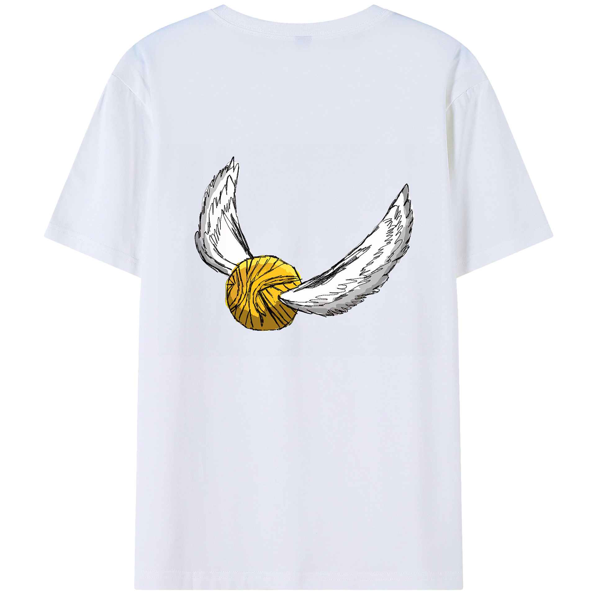 （画像用） Harry Potter ハリー・ポッターシリーズ 綿100％ メンズ半袖Tシャツ（バックプリント） 通気性