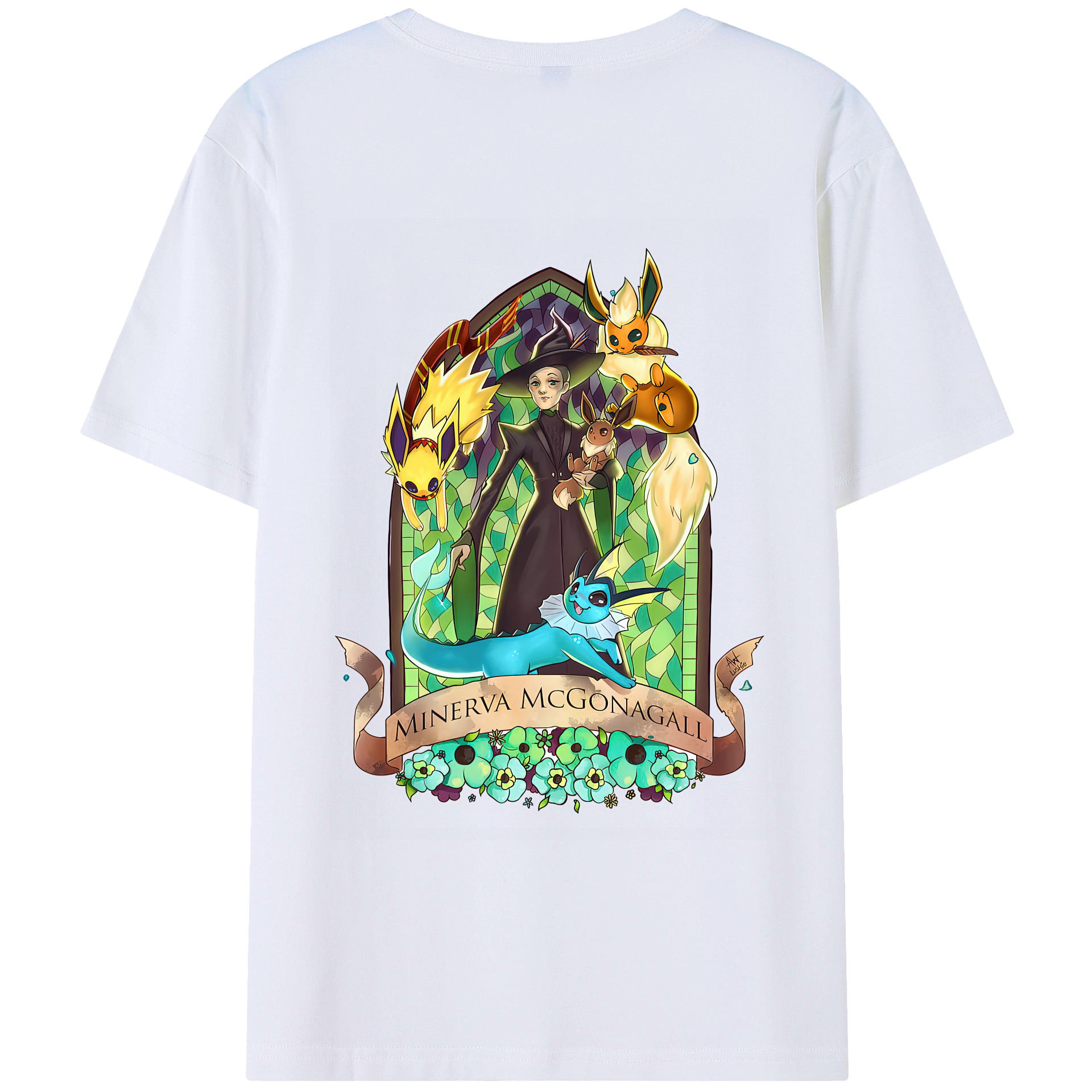 （画像用） Harry Potter ハリー・ポッターシリーズ 綿100％ メンズ半袖Tシャツ（バックプリント） 通気性