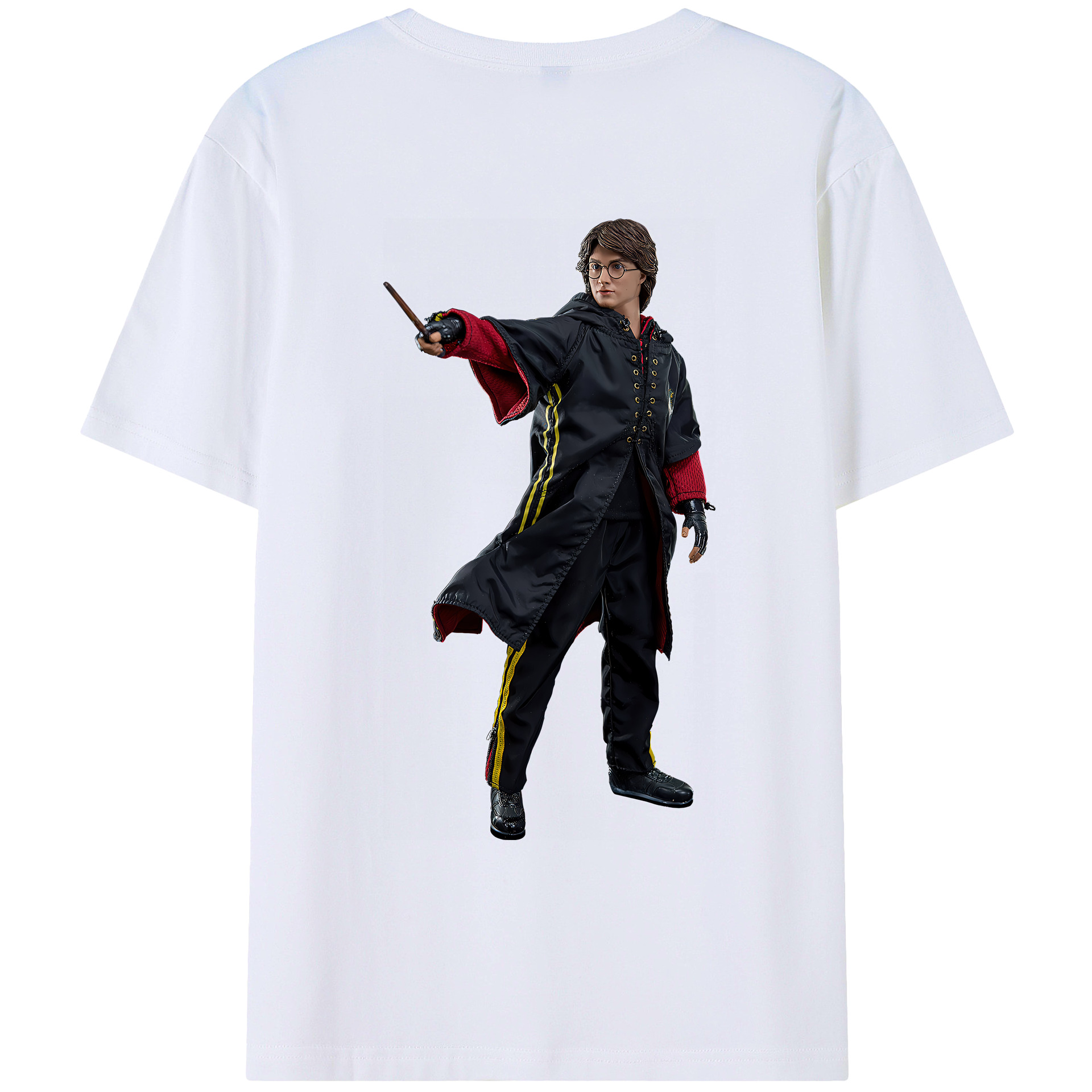 （画像用） Harry Potter ハリー・ポッターシリーズ 綿100％ メンズ半袖Tシャツ（バックプリント） 通気性