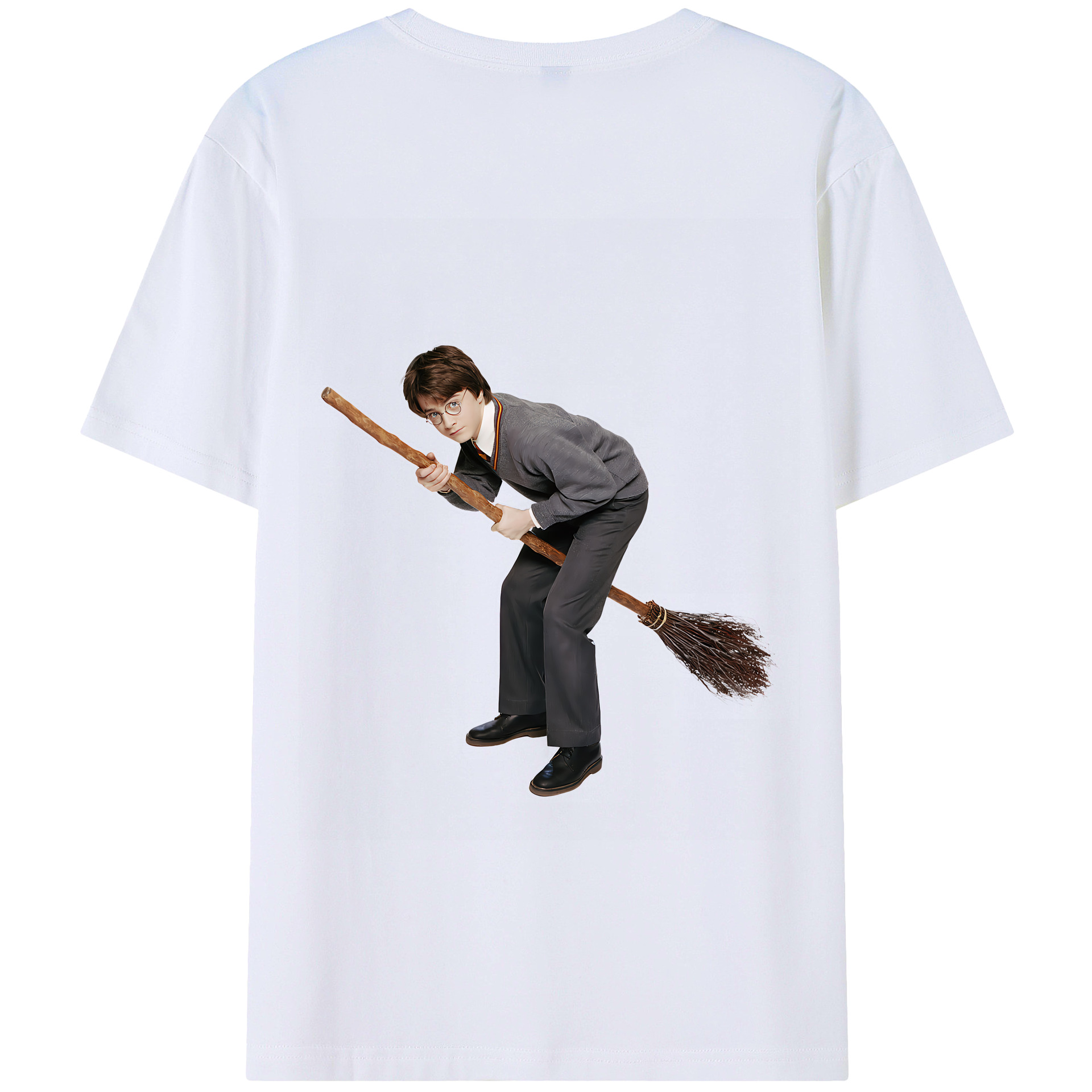 （画像用） Harry Potter ハリー・ポッターシリーズ 綿100％ メンズ半袖Tシャツ（バックプリント） 通気性