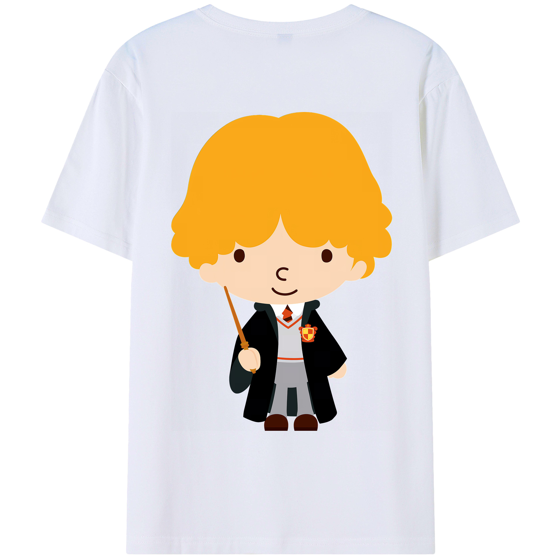 （画像用） Harry Potter ハリー・ポッターシリーズ 綿100％ メンズ半袖Tシャツ（バックプリント） 通気性