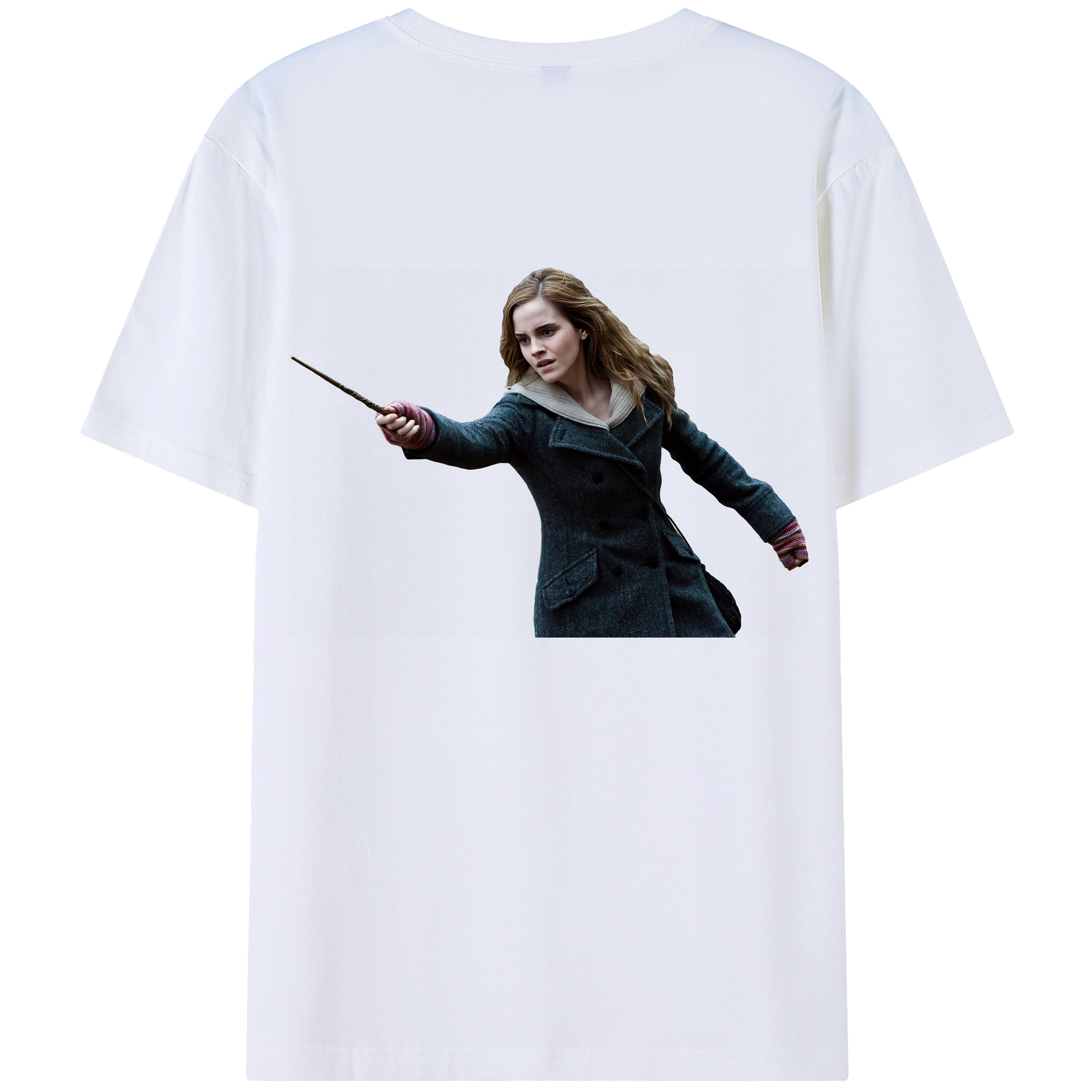 （画像用） Harry Potter ハリー・ポッターシリーズ 綿100％ メンズ半袖Tシャツ（バックプリント） 通気性