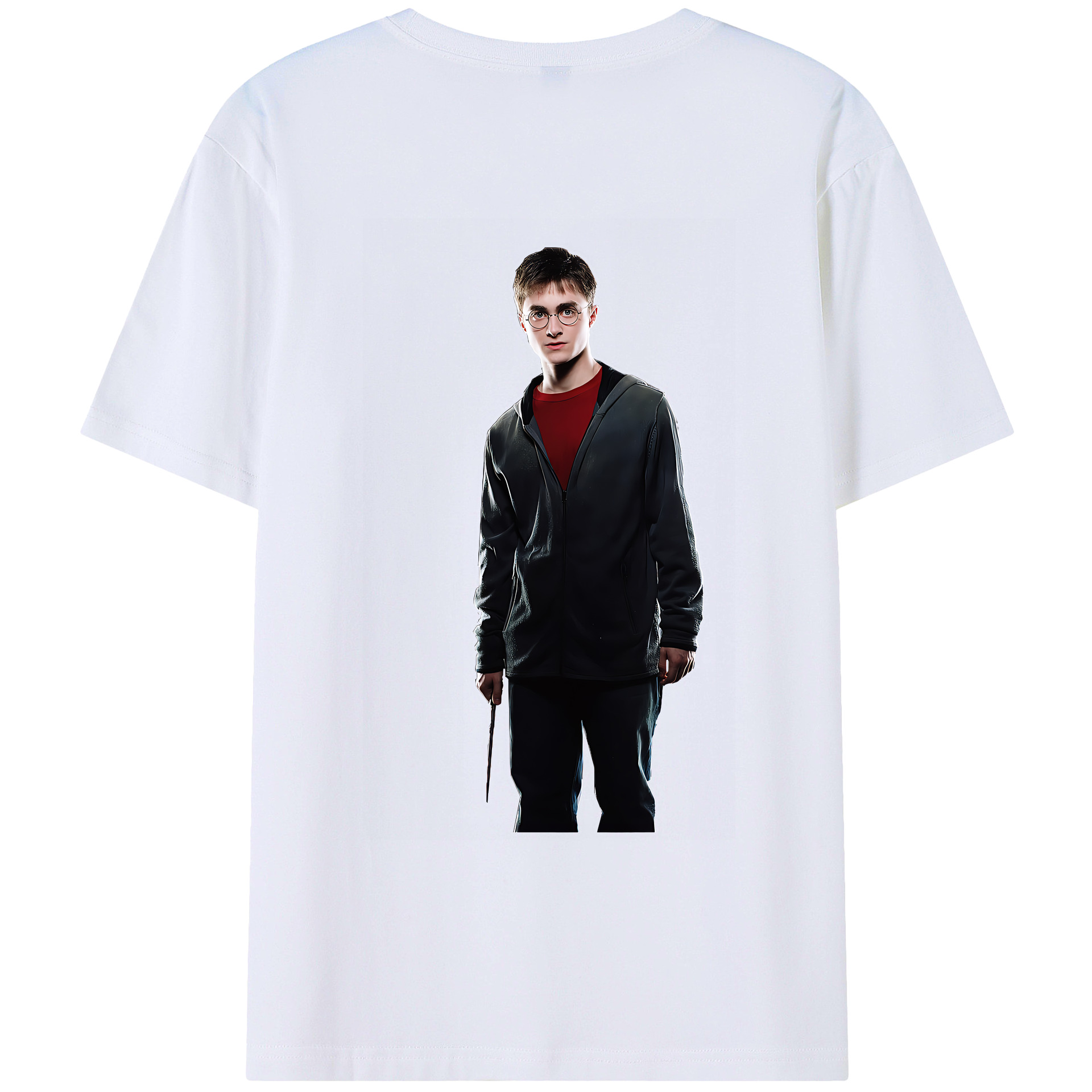 （画像用） Harry Potter ハリー・ポッターシリーズ 綿100％ メンズ半袖Tシャツ（バックプリント） 通気性