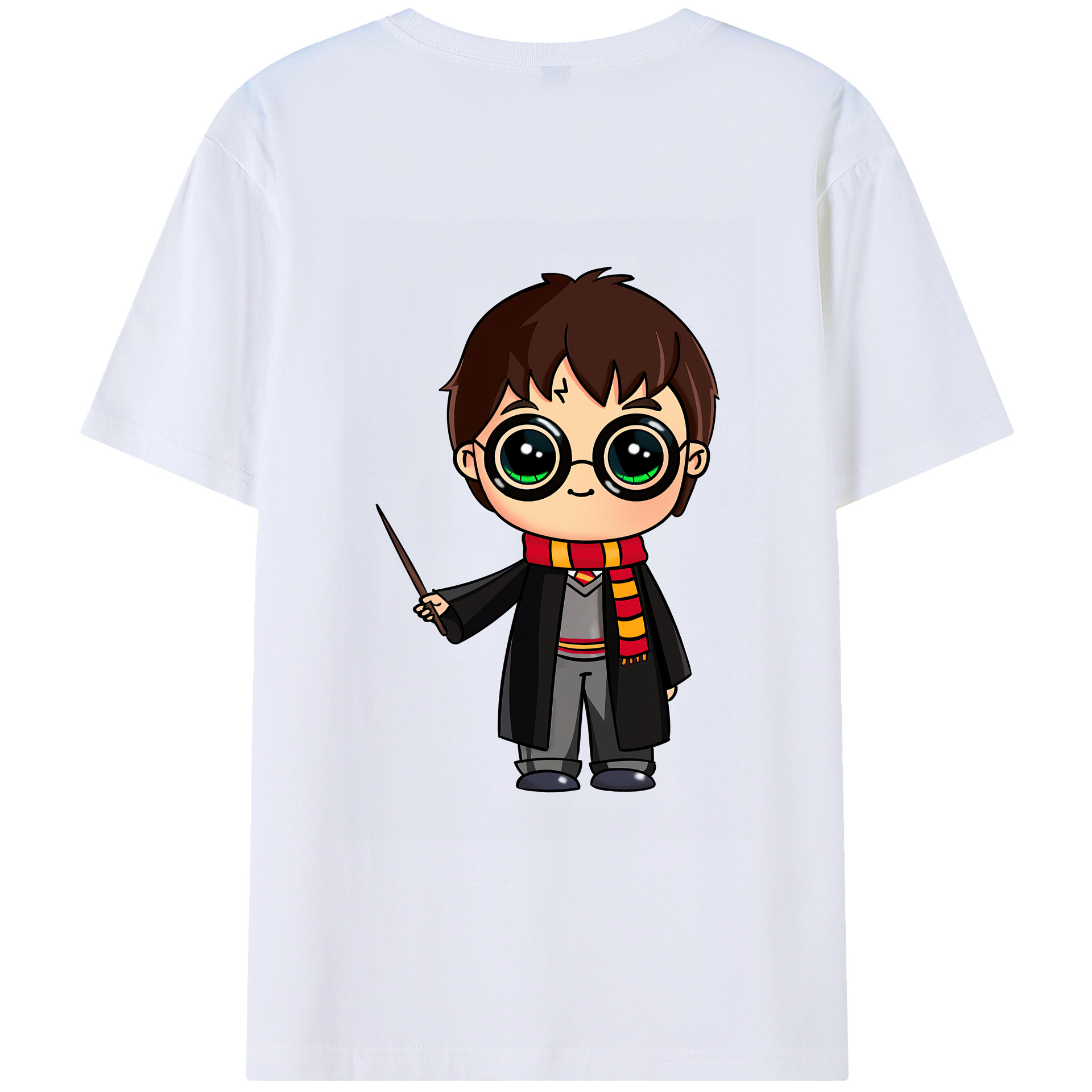 （画像用） Harry Potter ハリー・ポッターシリーズ 綿100％ メンズ半袖Tシャツ（バックプリント） 通気性