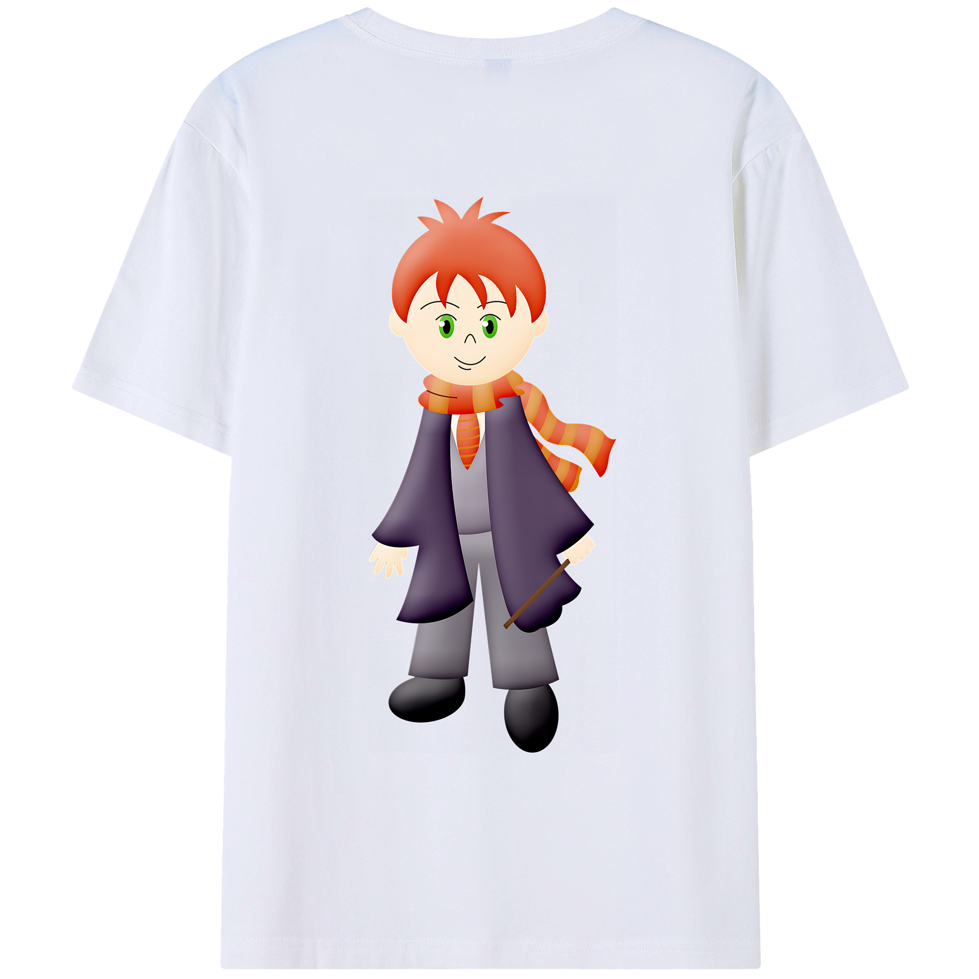 （画像用） Harry Potter ハリー・ポッターシリーズ 綿100％ メンズ半袖Tシャツ（バックプリント） 通気性