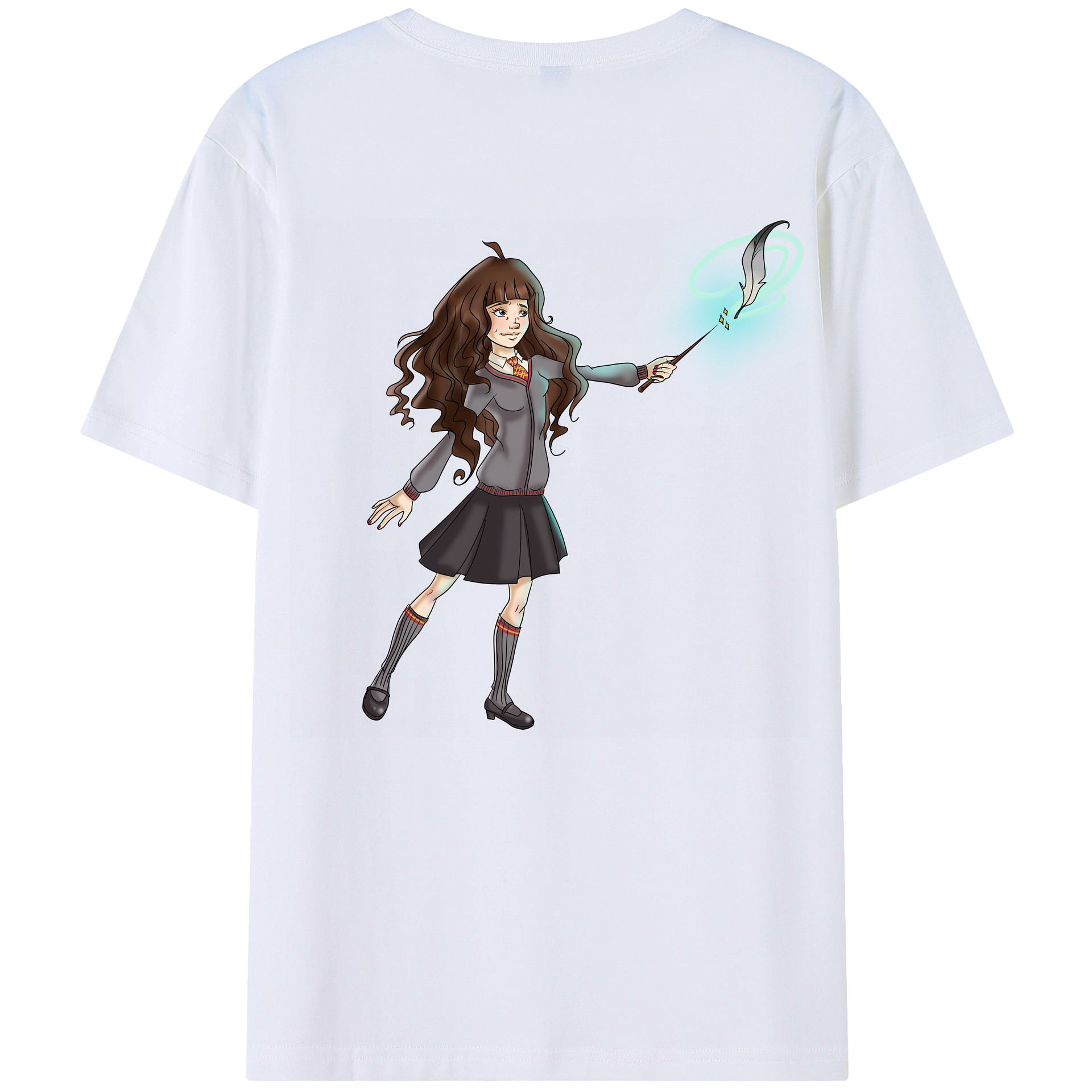 （画像用） Harry Potter ハリー・ポッターシリーズ 綿100％ メンズ半袖Tシャツ（バックプリント） 通気性