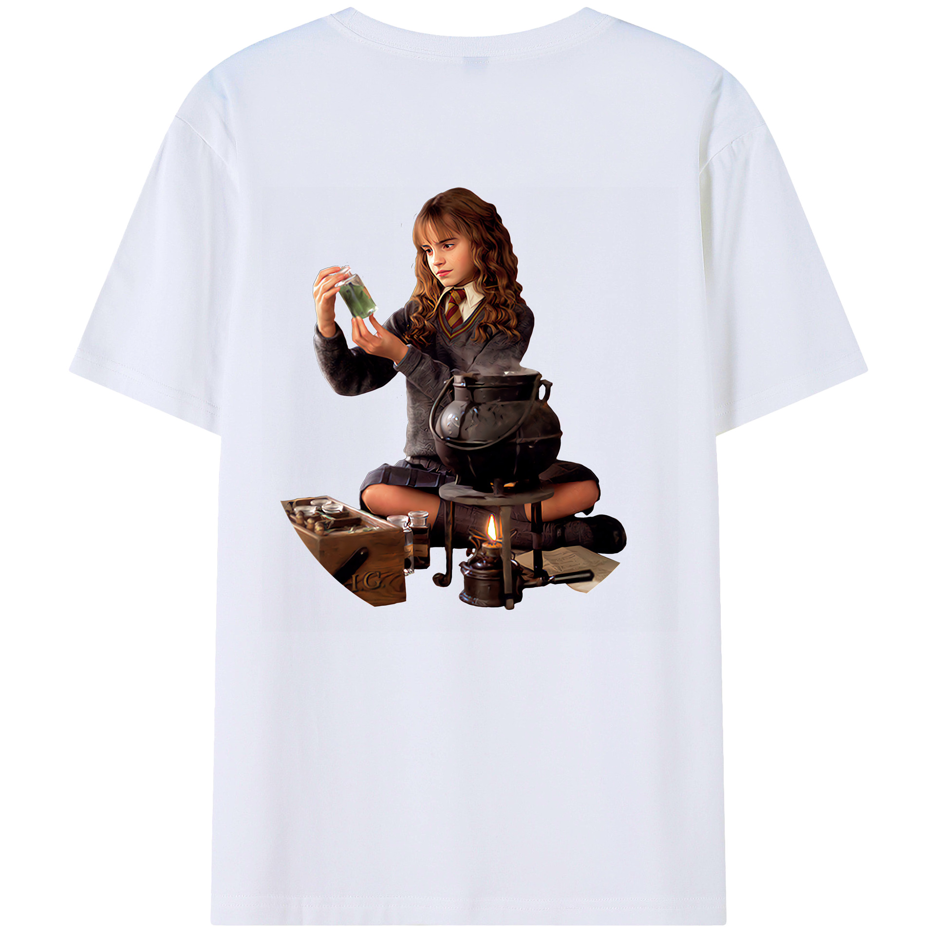 （画像用） Harry Potter ハリー・ポッターシリーズ 綿100％ メンズ半袖Tシャツ（バックプリント） 通気性