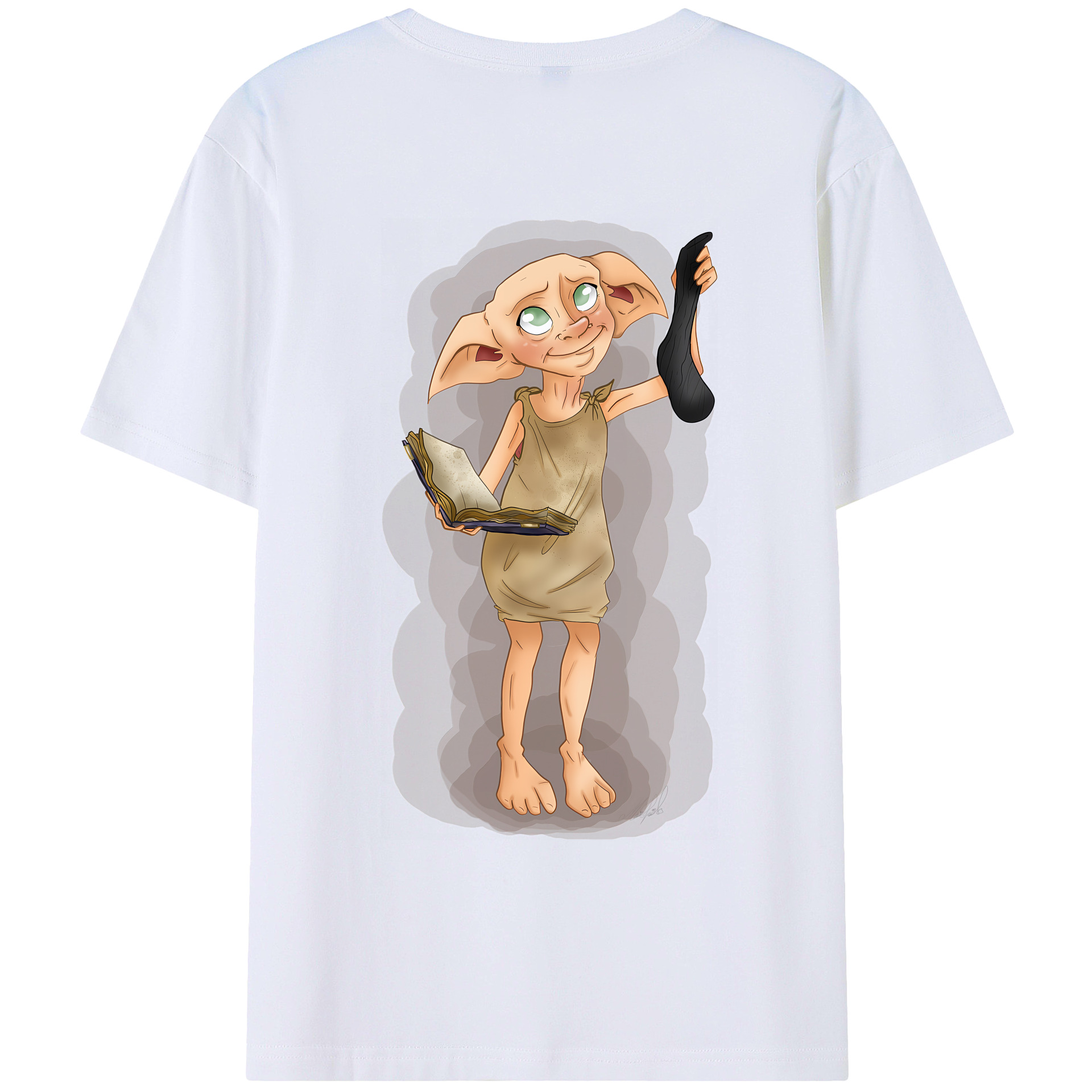 （画像用） Harry Potter ハリー・ポッターシリーズ 綿100％ メンズ半袖Tシャツ（バックプリント） 通気性