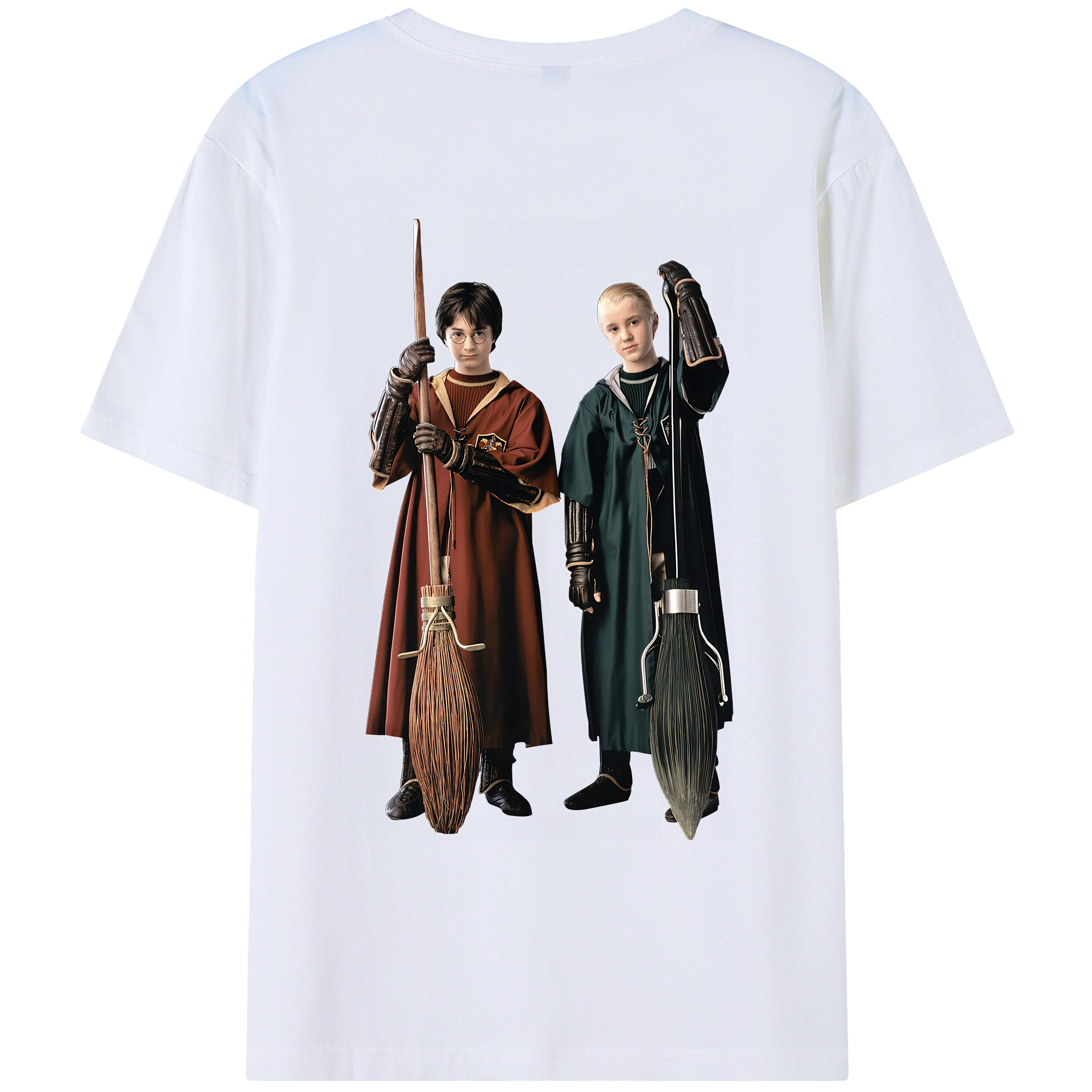 （画像用） Harry Potter ハリー・ポッターシリーズ 綿100％ メンズ半袖Tシャツ（バックプリント） 通気性