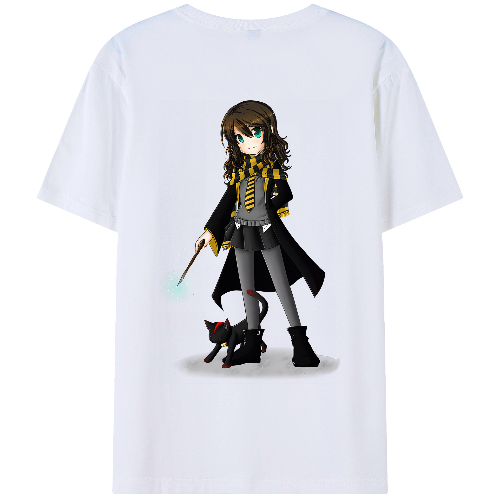 （画像用） Harry Potter ハリー・ポッターシリーズ 綿100％ メンズ半袖Tシャツ（バックプリント） 通気性