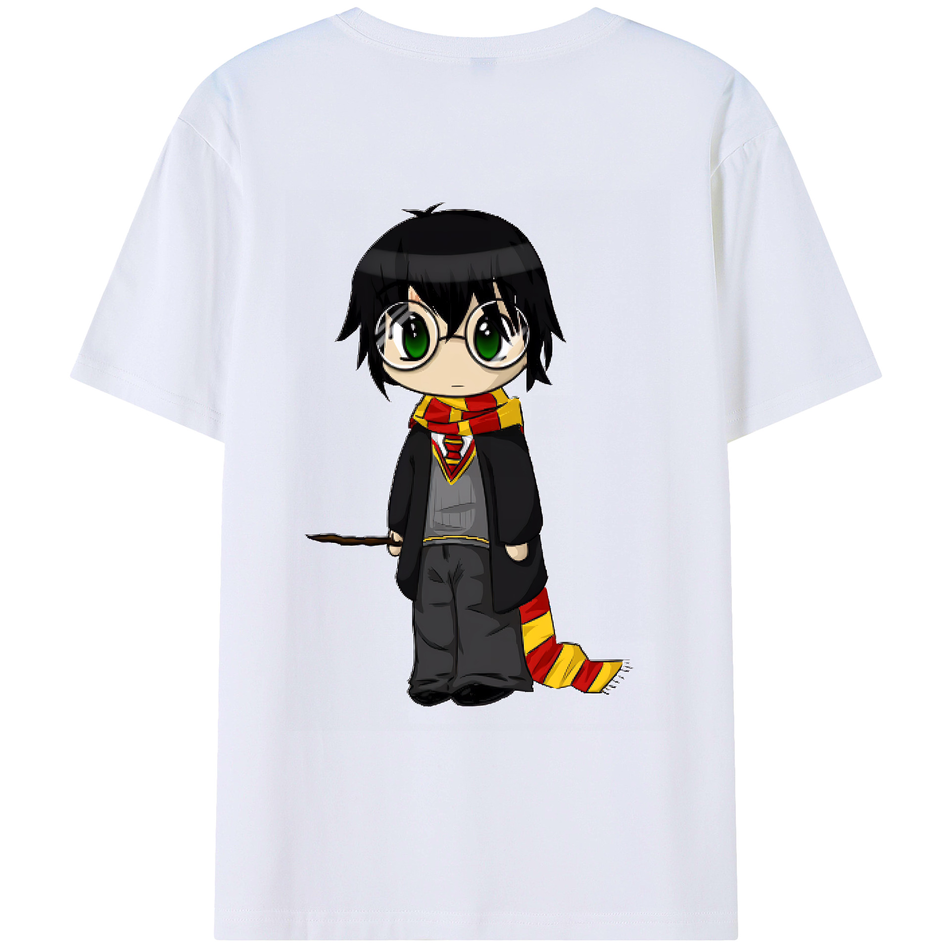 （画像用） Harry Potter ハリー・ポッターシリーズ 綿100％ メンズ半袖Tシャツ（バックプリント） 通気性