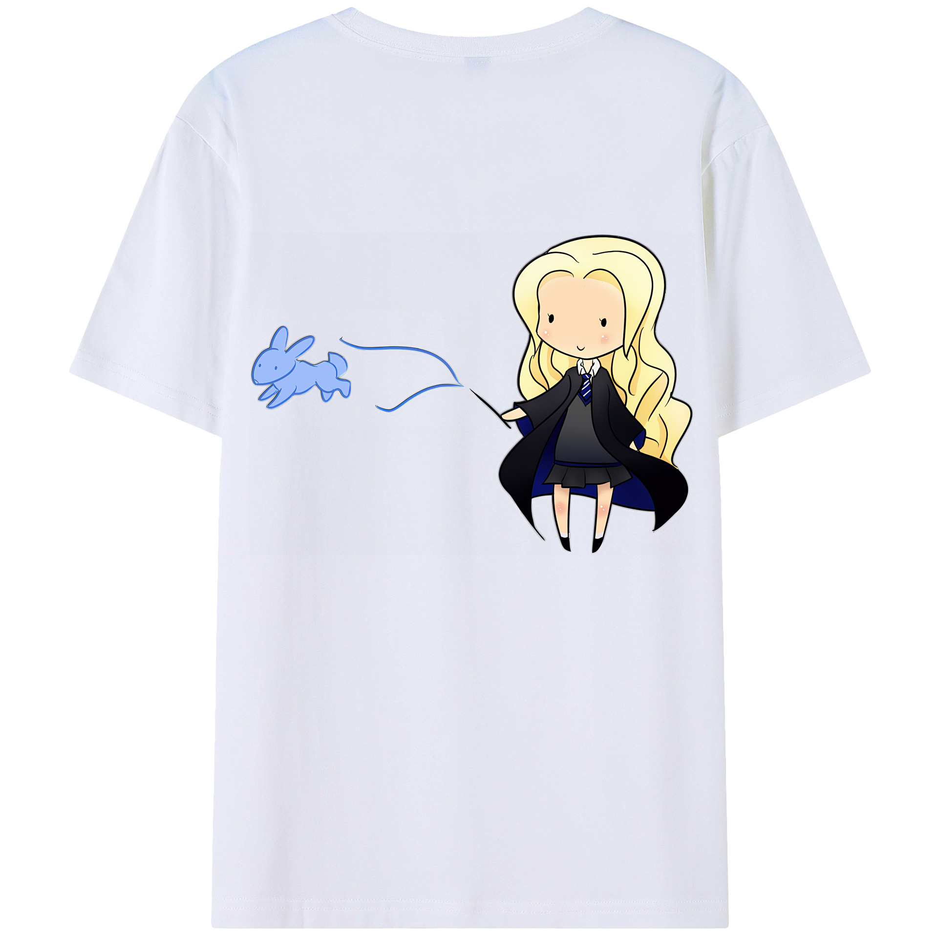 （画像用） Harry Potter ハリー・ポッターシリーズ 綿100％ メンズ半袖Tシャツ（バックプリント） 通気性