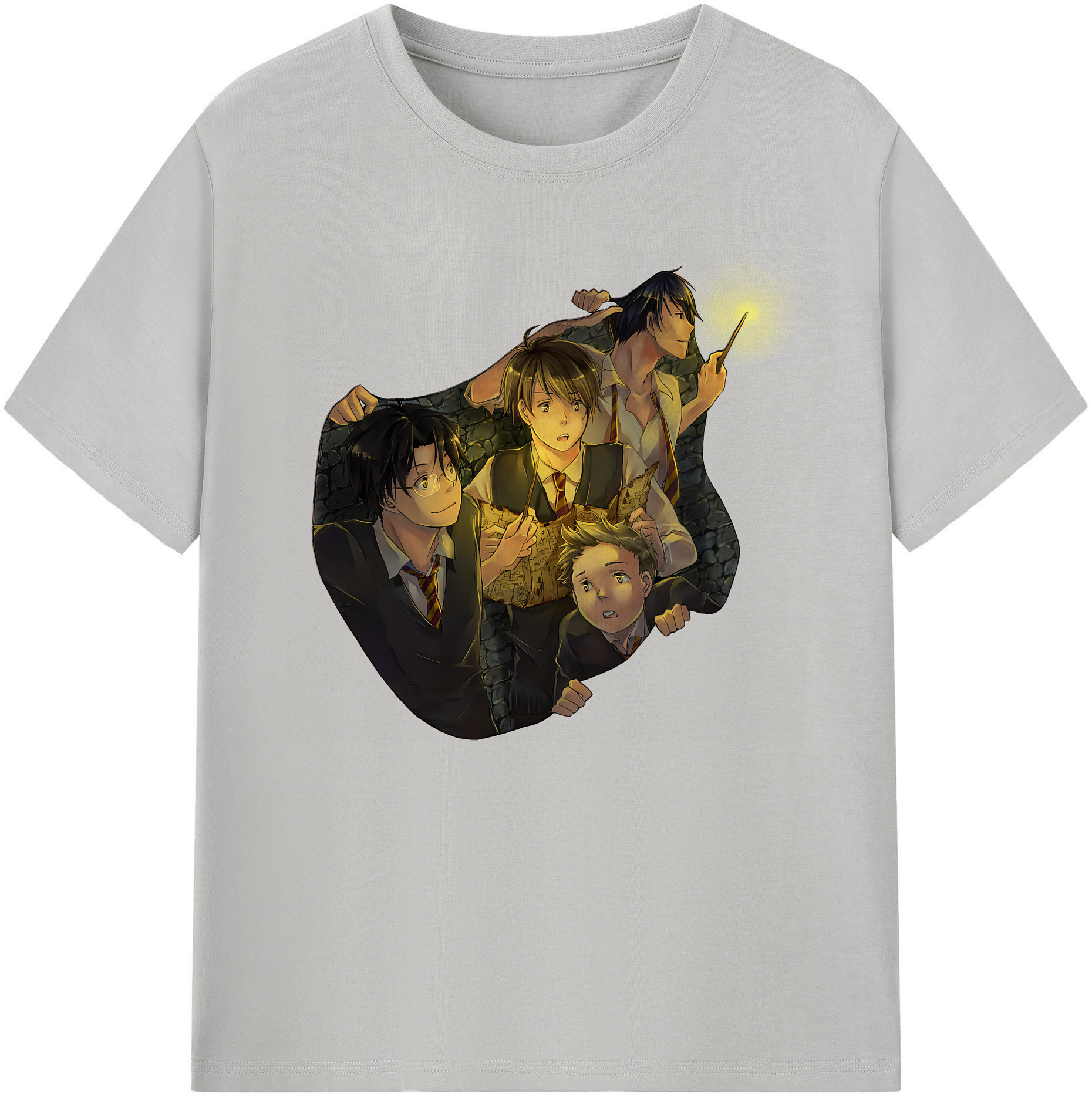 （画像用） Harry Potter ハリー・ポッターシリーズ 綿100％ メンズ半袖Tシャツ｜肌触りやわらか＆通気性