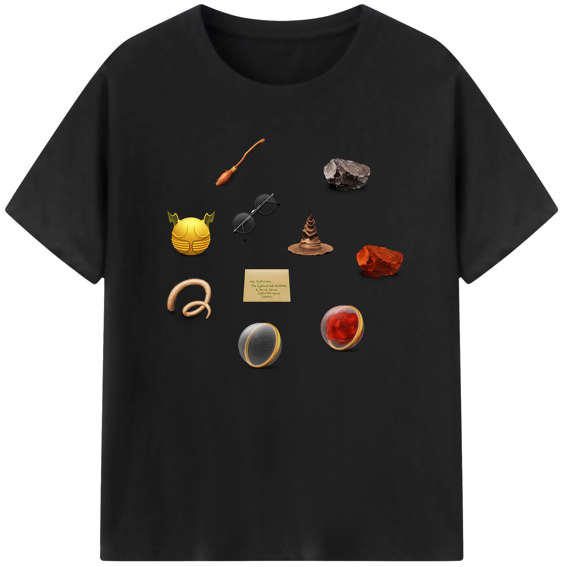 （画像用） Harry Potter ハリー・ポッターシリーズ 綿100％ メンズ半袖Tシャツ｜肌触りやわらか＆通気性