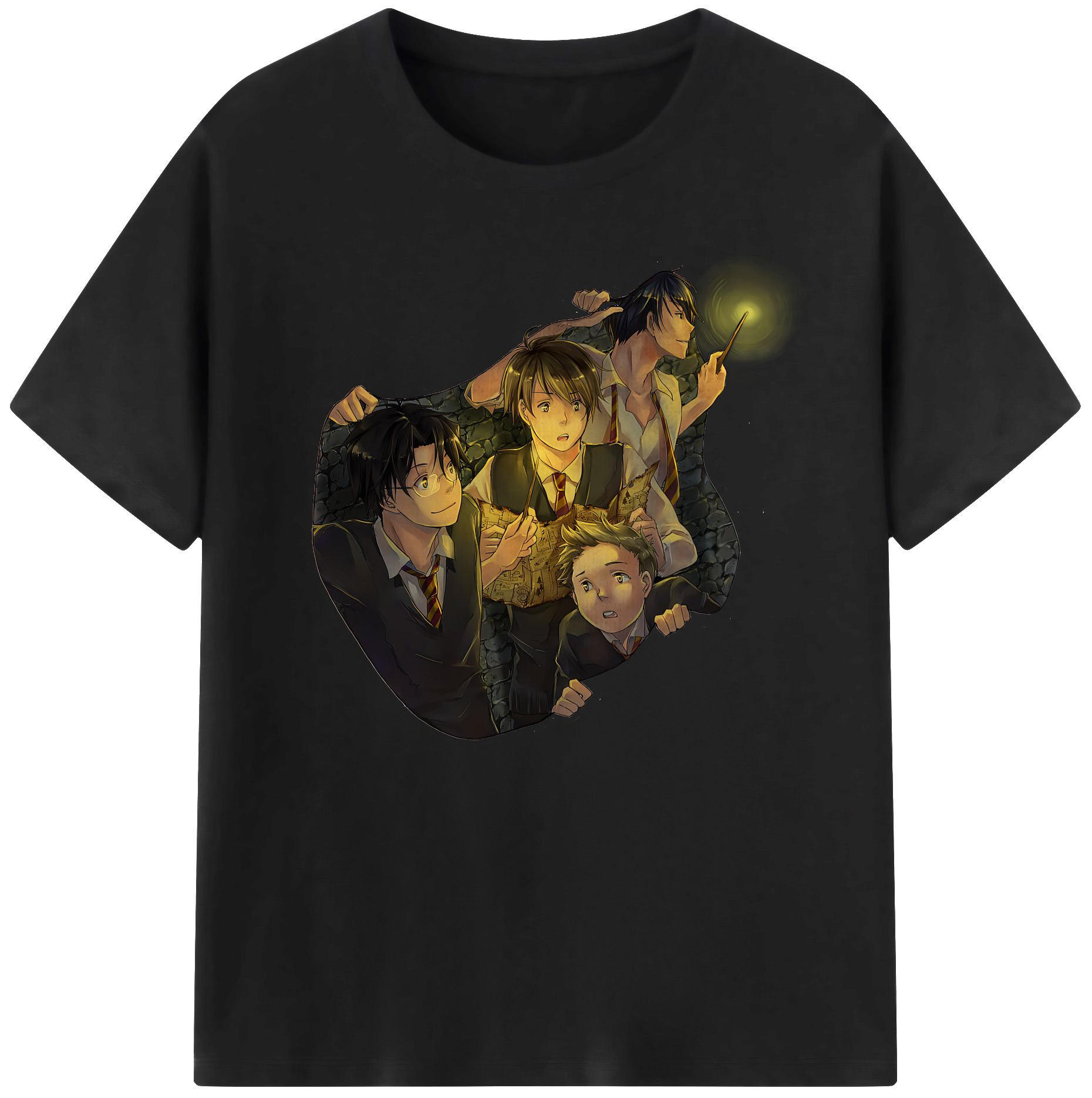 （画像用） Harry Potter ハリー・ポッターシリーズ 綿100％ メンズ半袖Tシャツ｜肌触りやわらか＆通気性