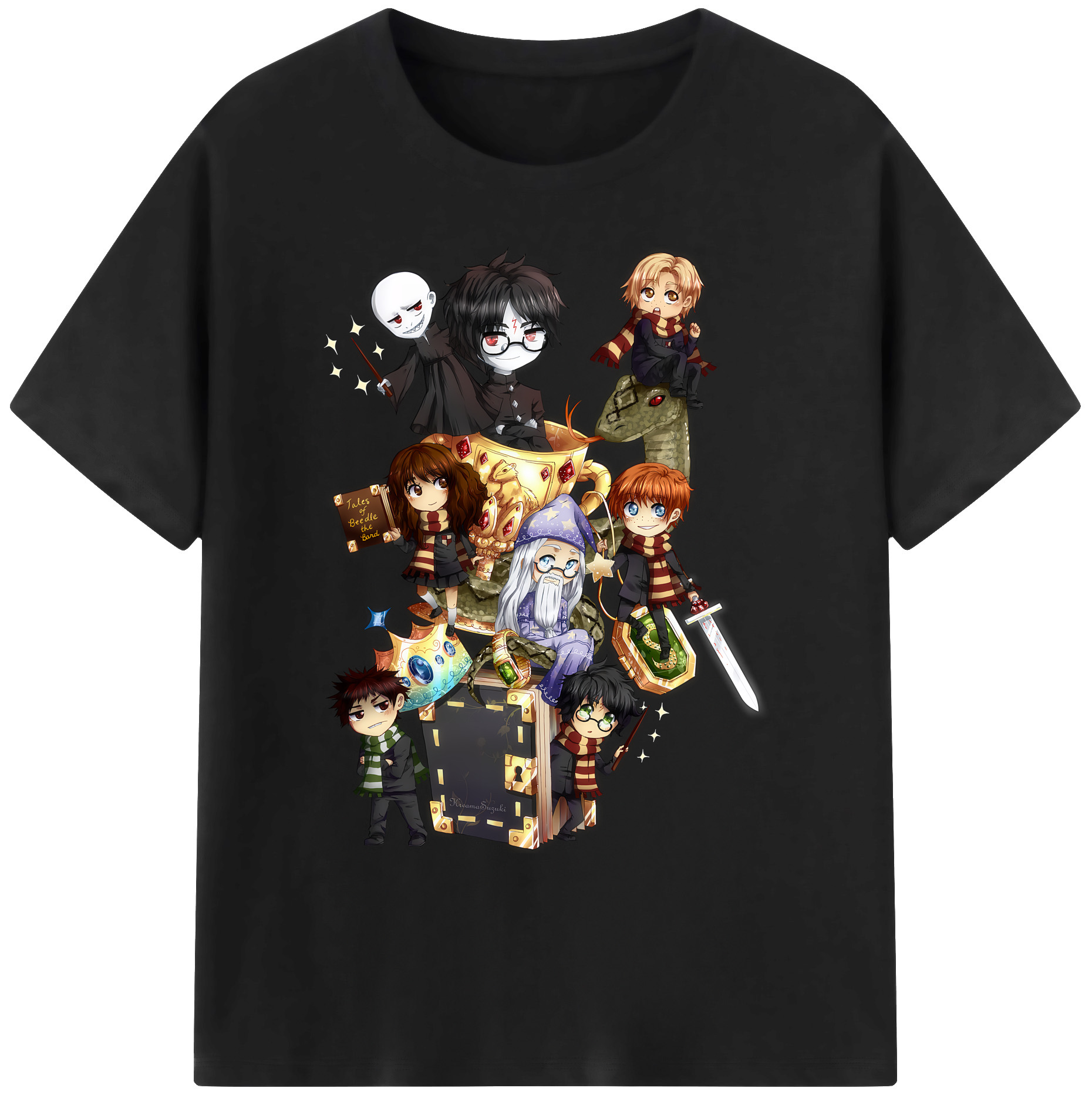 （画像用） Harry Potter ハリー・ポッターシリーズ 綿100％ メンズ半袖Tシャツ｜肌触りやわらか＆通気性