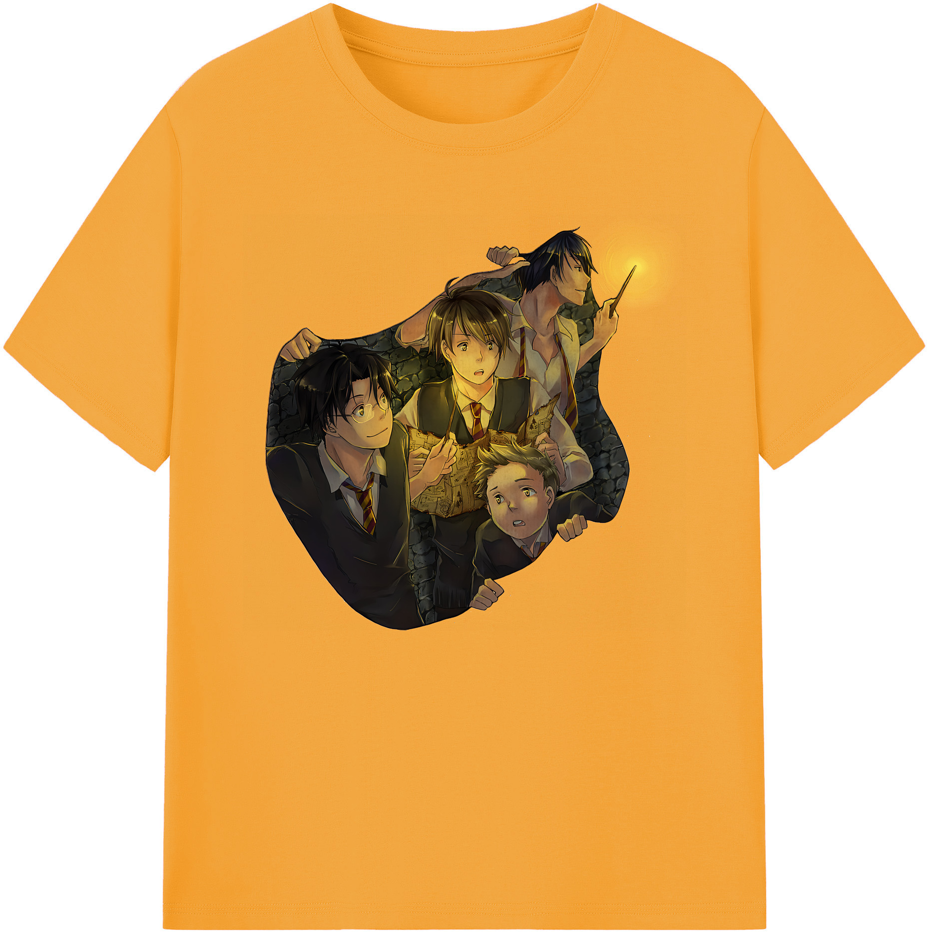 （画像用） Harry Potter ハリー・ポッターシリーズ 綿100％ メンズ半袖Tシャツ｜肌触りやわらか＆通気性