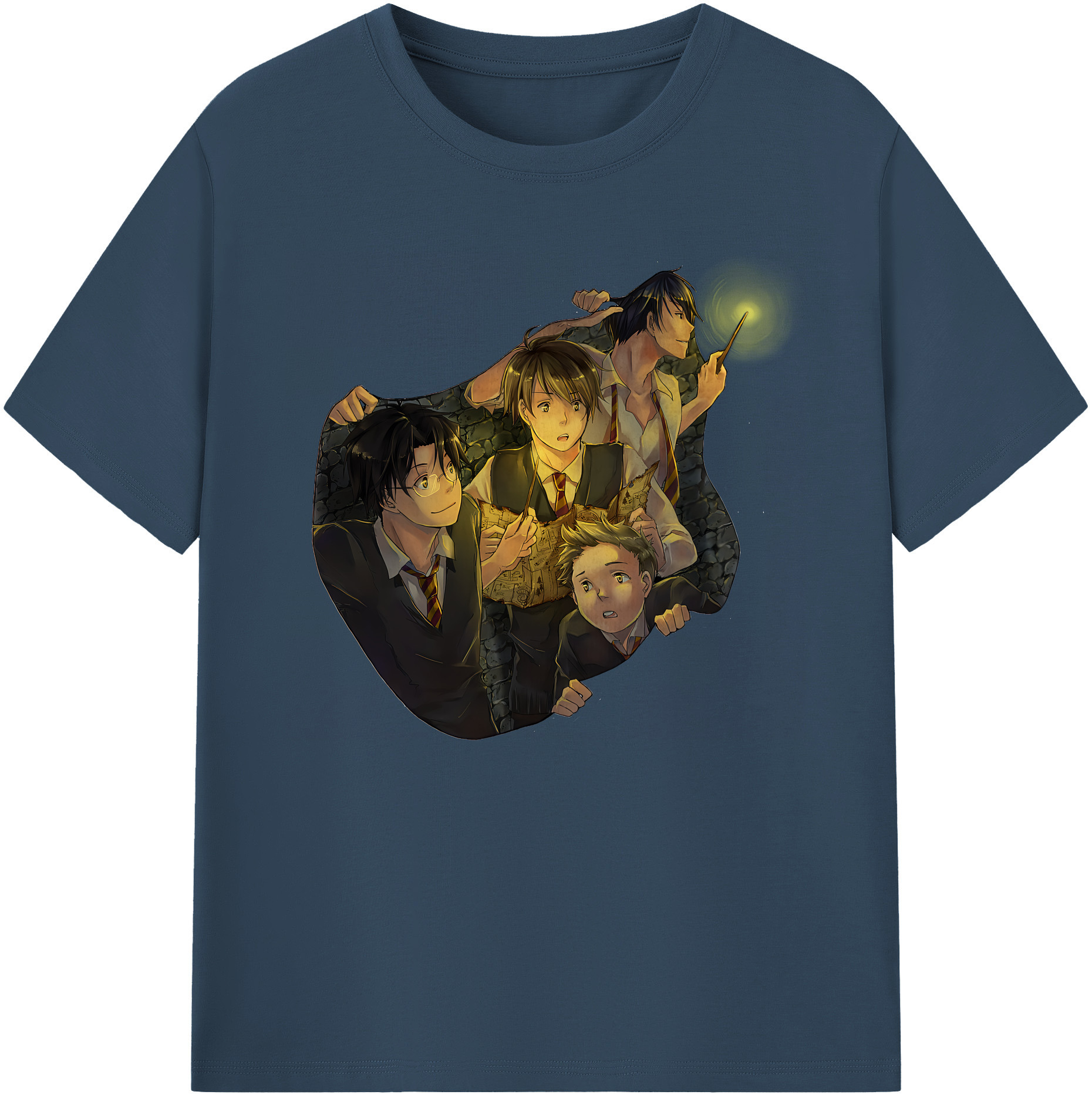 （画像用） Harry Potter ハリー・ポッターシリーズ 綿100％ メンズ半袖Tシャツ｜肌触りやわらか＆通気性