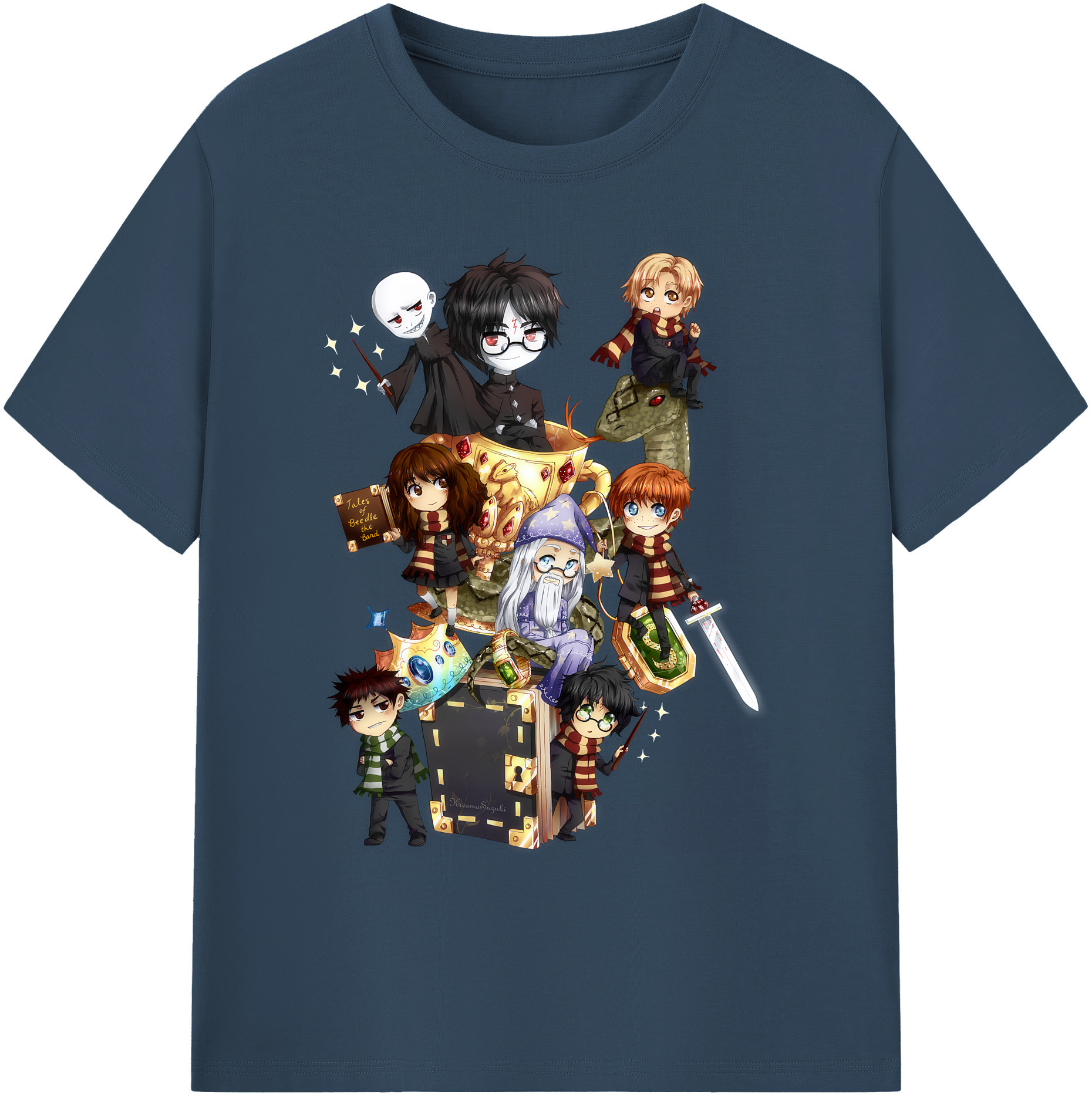 （画像用） Harry Potter ハリー・ポッターシリーズ 綿100％ メンズ半袖Tシャツ｜肌触りやわらか＆通気性