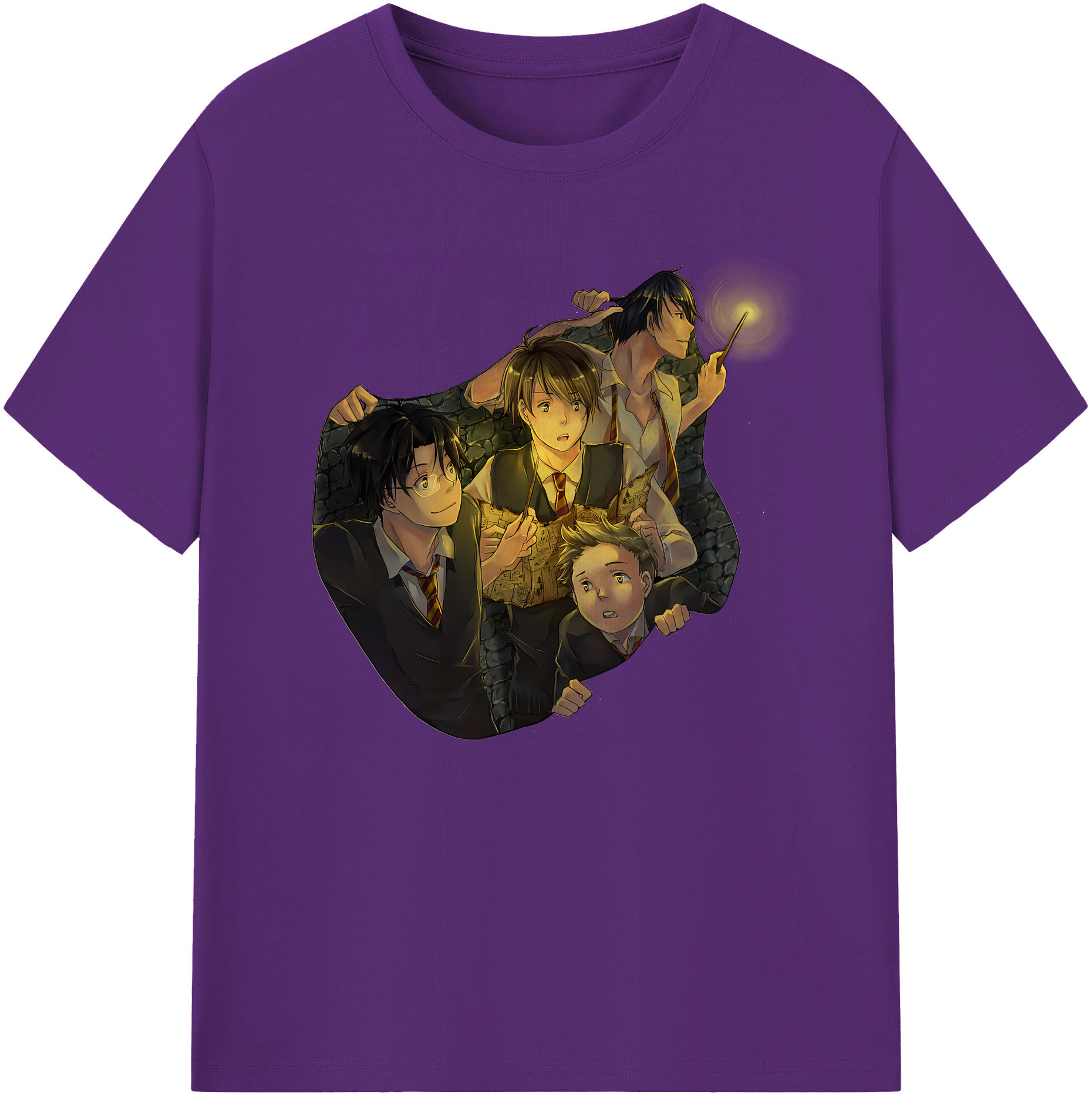 （画像用） Harry Potter ハリー・ポッターシリーズ 綿100％ メンズ半袖Tシャツ｜肌触りやわらか＆通気性