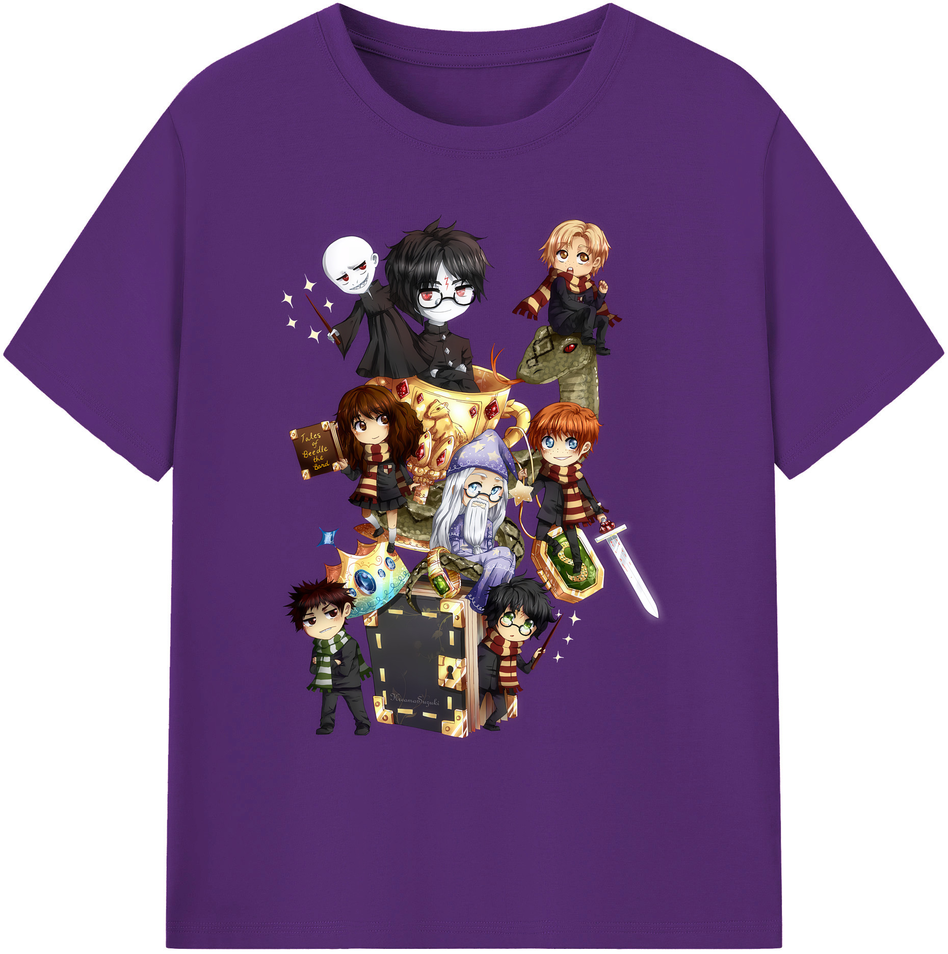 （画像用） Harry Potter ハリー・ポッターシリーズ 綿100％ メンズ半袖Tシャツ｜肌触りやわらか＆通気性