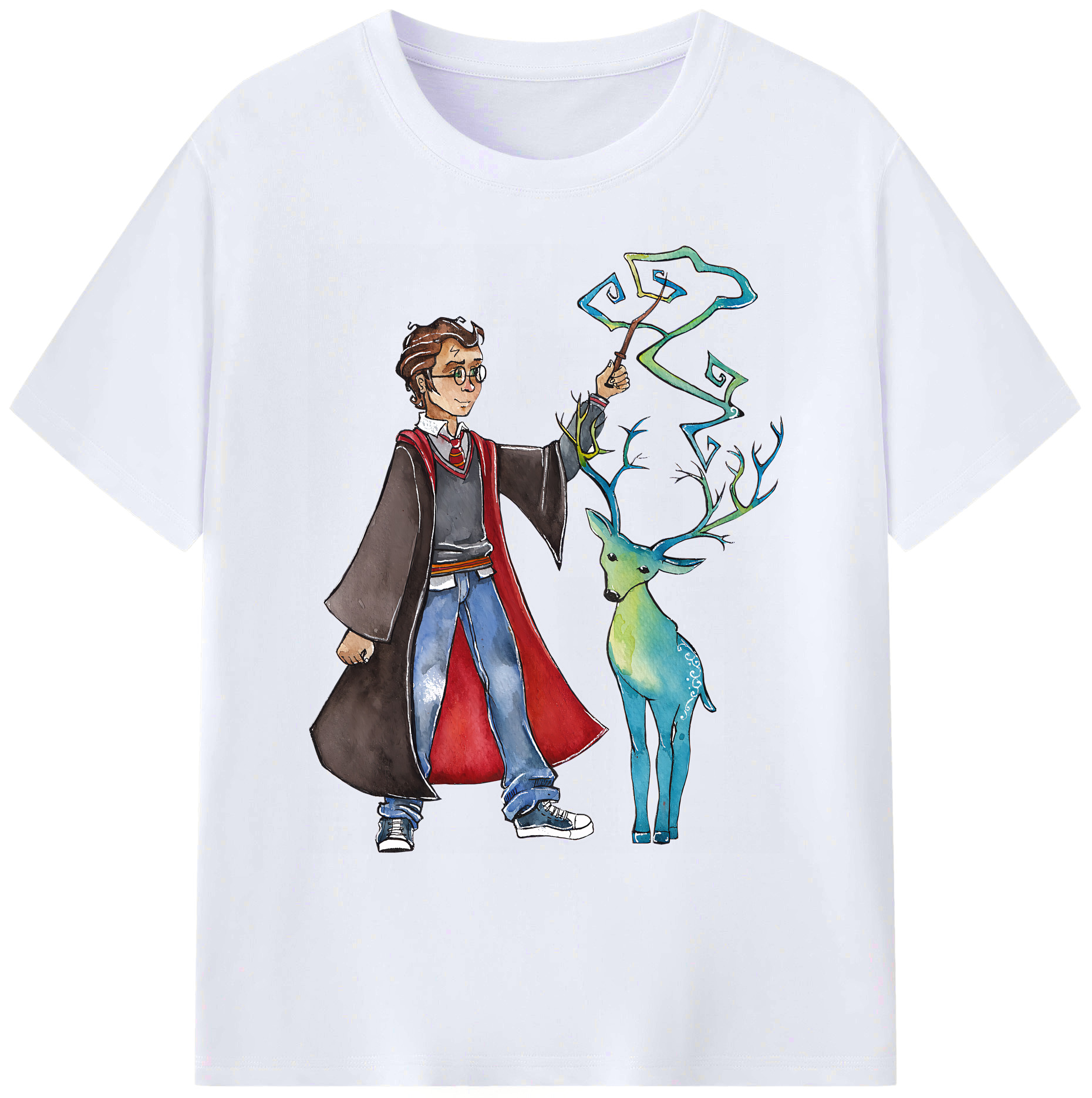 （画像用） Harry Potter ハリー・ポッターシリーズ 綿100％ メンズ半袖Tシャツ｜肌触りやわらか＆通気性