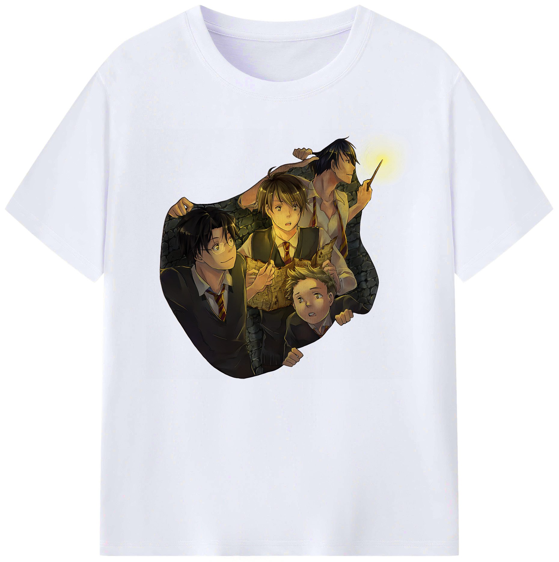 （画像用） Harry Potter ハリー・ポッターシリーズ 綿100％ メンズ半袖Tシャツ｜肌触りやわらか＆通気性