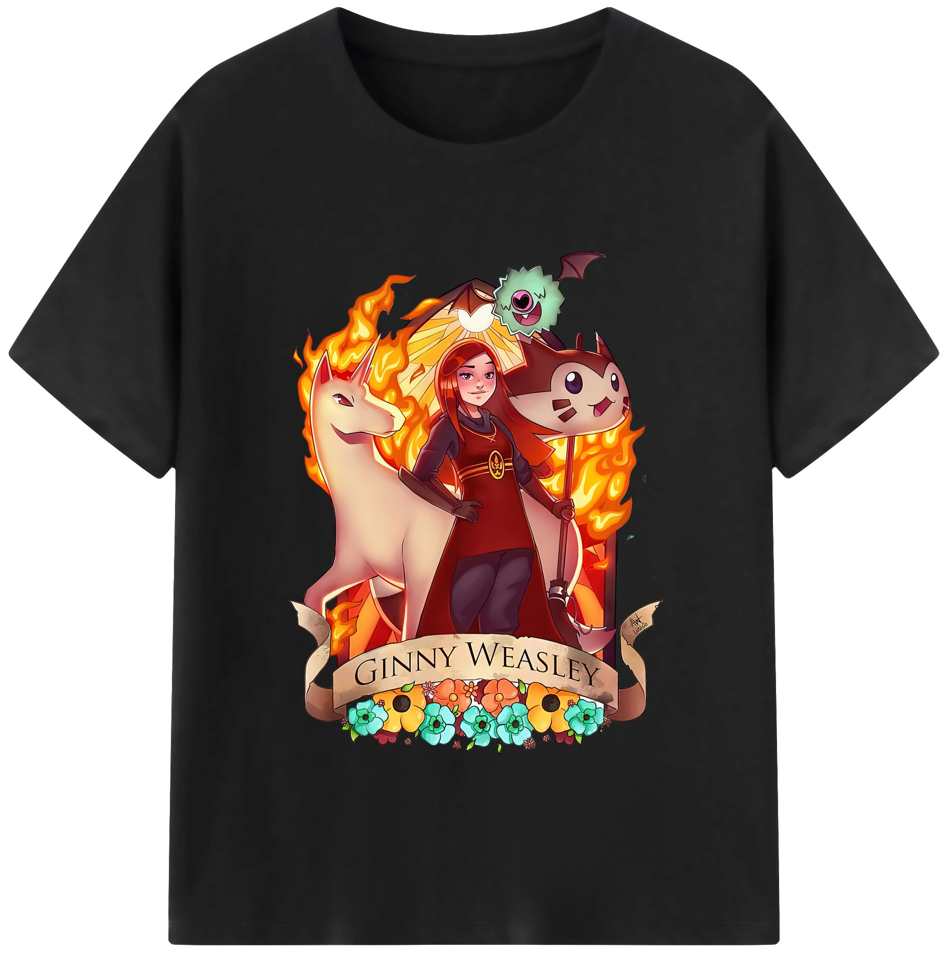（画像用） Harry Potter ハリー・ポッターシリーズ レディースカジュアルプリントTシャツ（綿100％）
