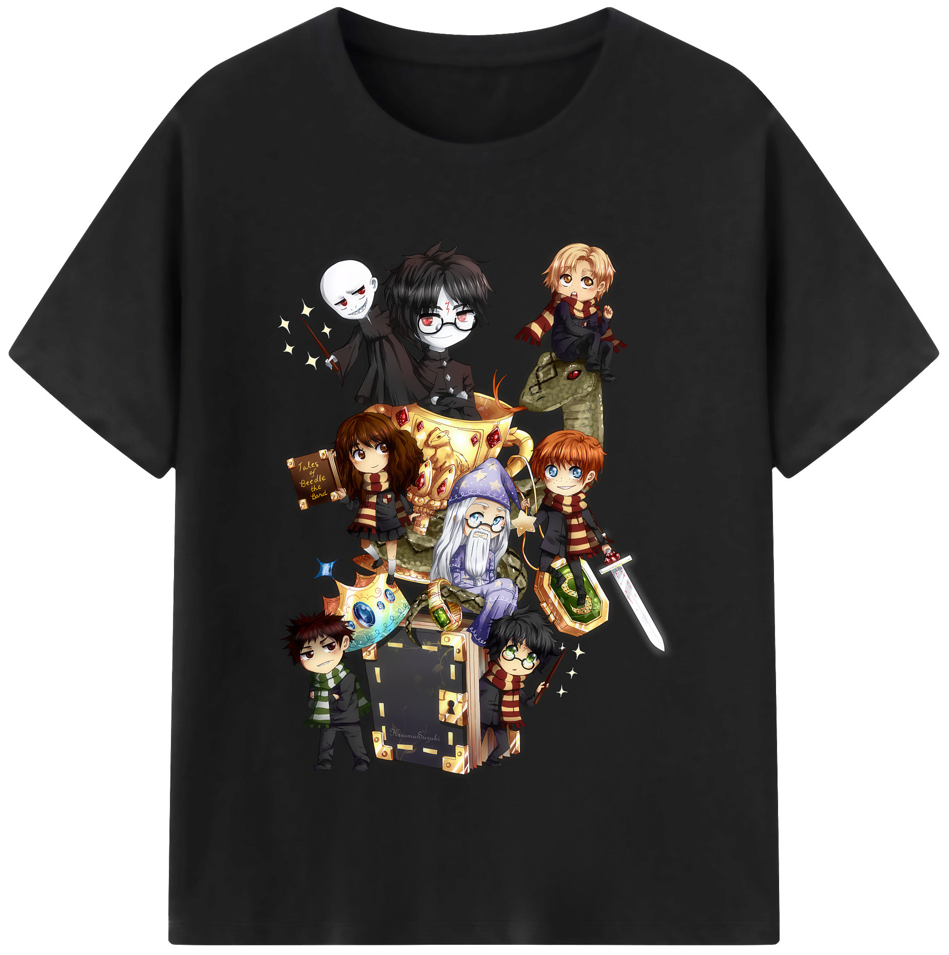 （画像用） Harry Potter ハリー・ポッターシリーズ レディースカジュアルプリントTシャツ（綿100％）