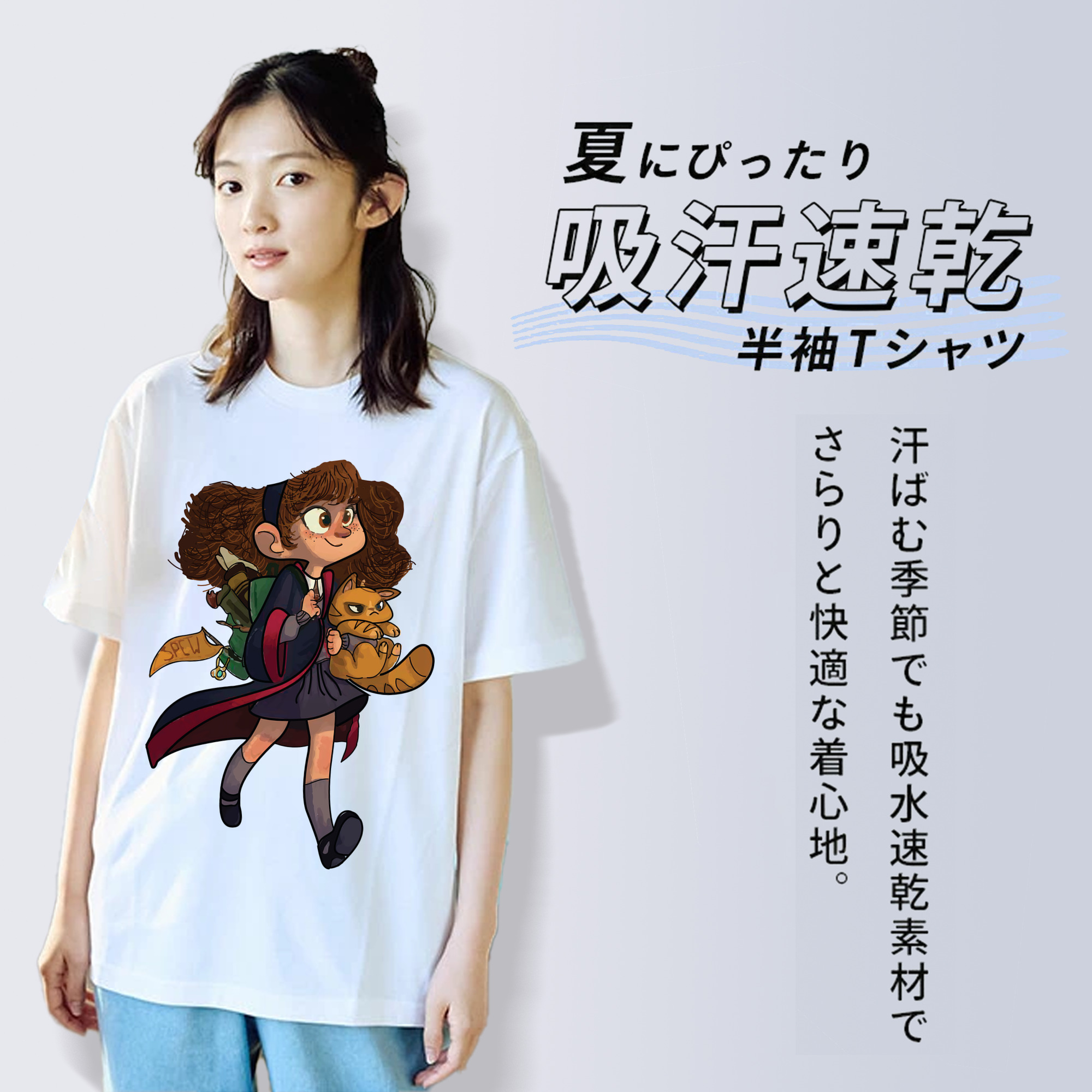 Harry Potter ハリー・ポッターシリーズ レディースカジュアルプリントTシャツ（綿100％）