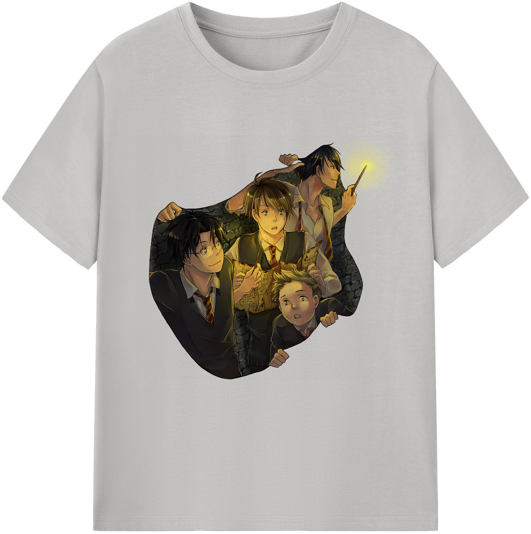（画像用） Harry Potter ハリー・ポッターシリーズ レディースカジュアルプリントTシャツ（綿100％）