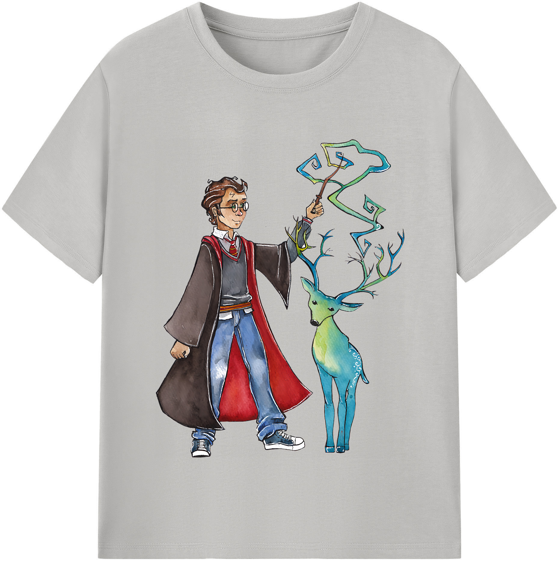 （画像用） Harry Potter ハリー・ポッターシリーズ レディースカジュアルプリントTシャツ（綿100％）