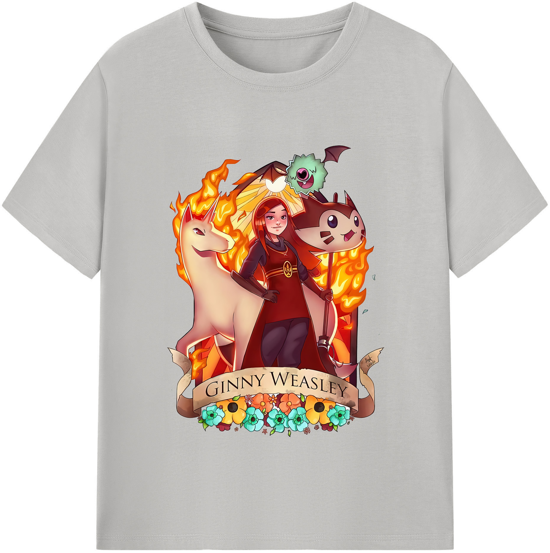 （画像用） Harry Potter ハリー・ポッターシリーズ レディースカジュアルプリントTシャツ（綿100％）