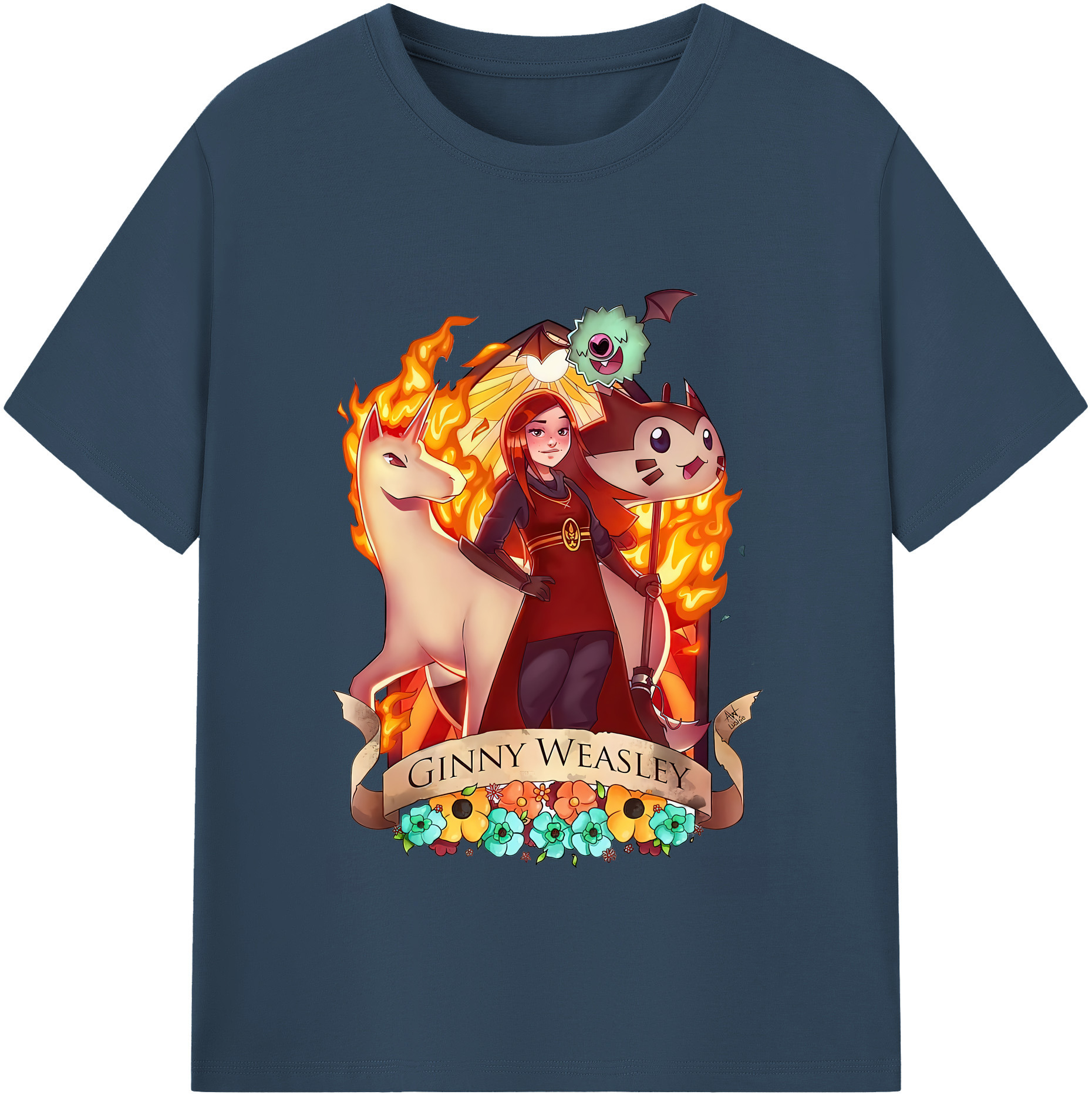 （画像用） Harry Potter ハリー・ポッターシリーズ レディースカジュアルプリントTシャツ（綿100％）
