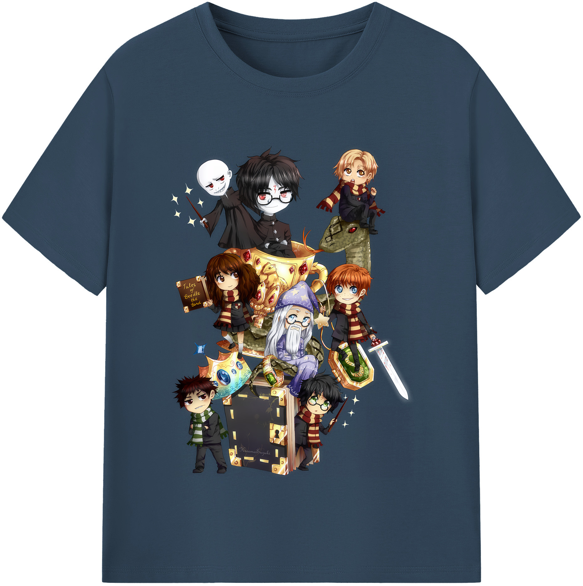 （画像用） Harry Potter ハリー・ポッターシリーズ レディースカジュアルプリントTシャツ（綿100％）