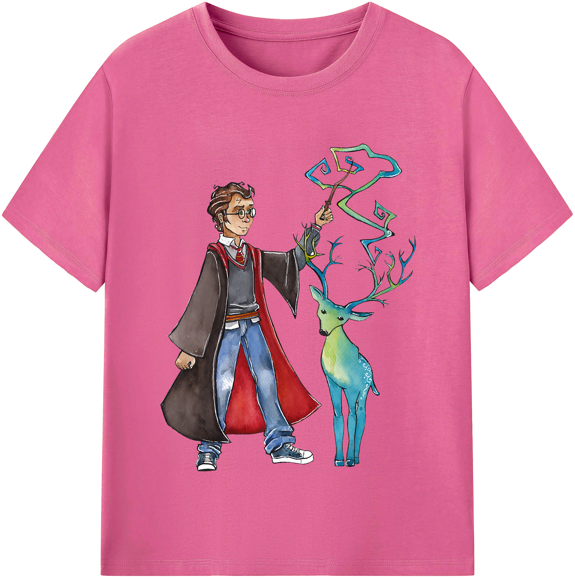 （画像用） Harry Potter ハリー・ポッターシリーズ レディースカジュアルプリントTシャツ（綿100％）