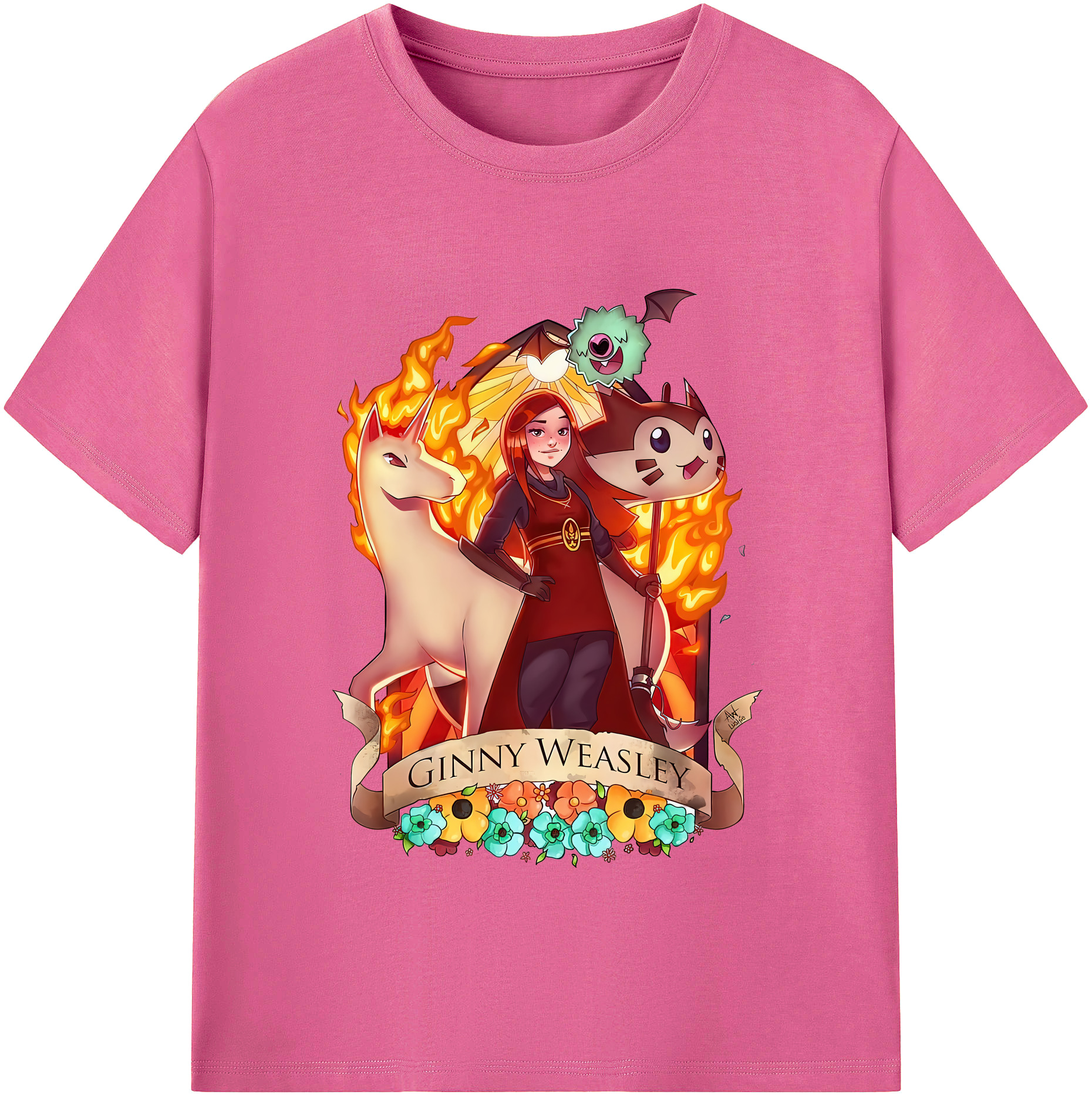 （画像用） Harry Potter ハリー・ポッターシリーズ レディースカジュアルプリントTシャツ（綿100％）