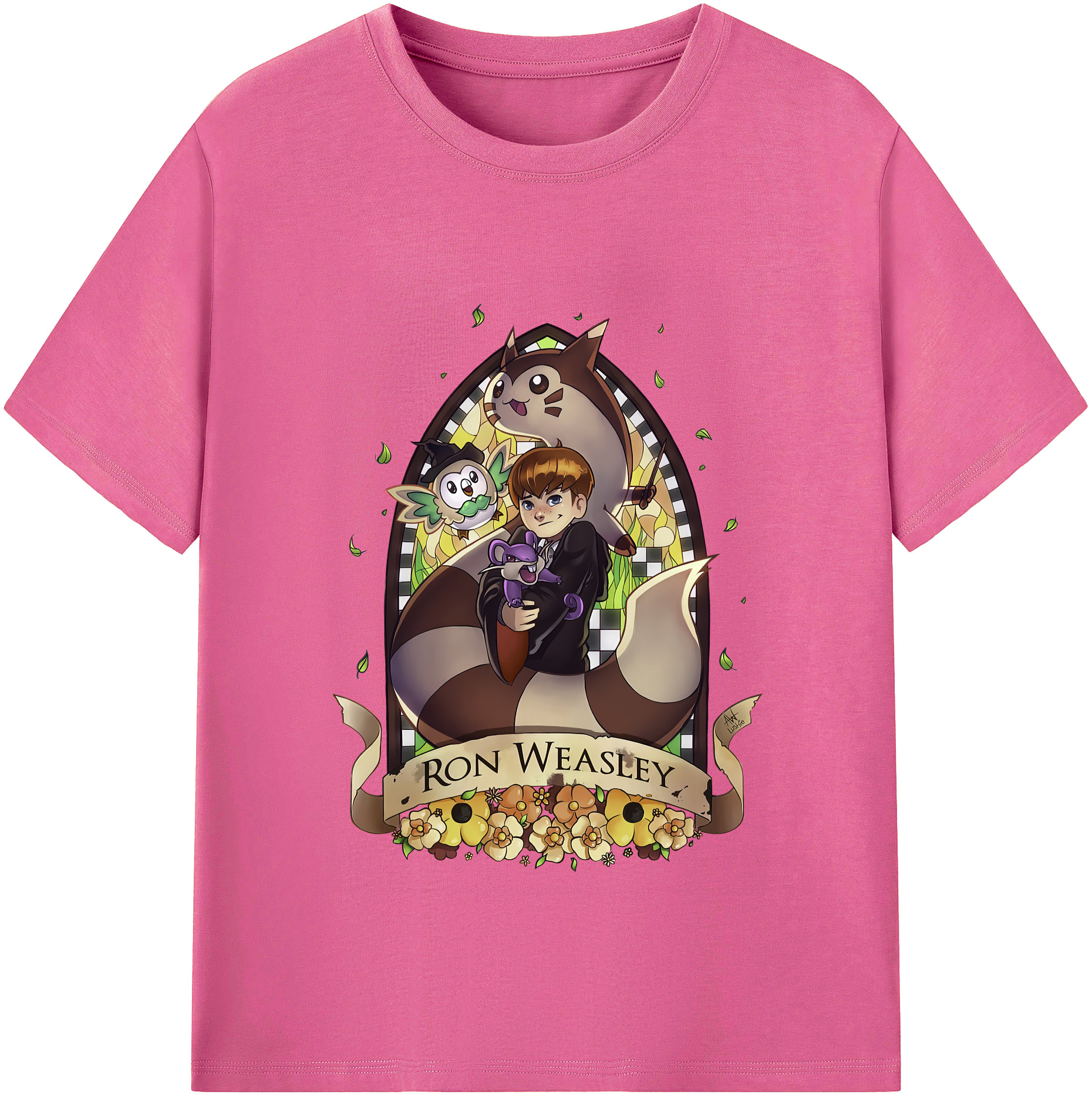 （画像用） Harry Potter ハリー・ポッターシリーズ レディースカジュアルプリントTシャツ（綿100％）