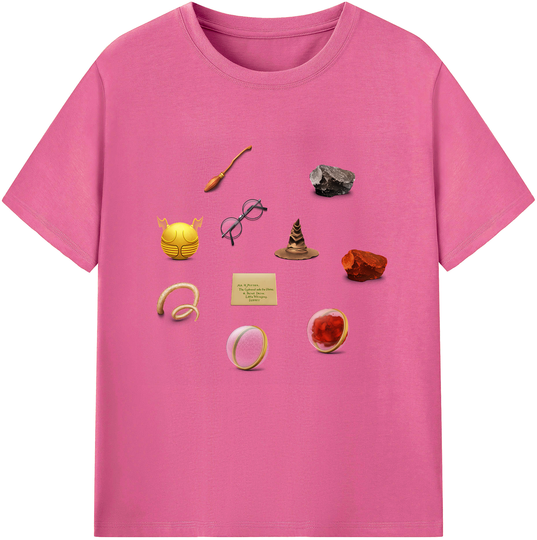（画像用） Harry Potter ハリー・ポッターシリーズ レディースカジュアルプリントTシャツ（綿100％）